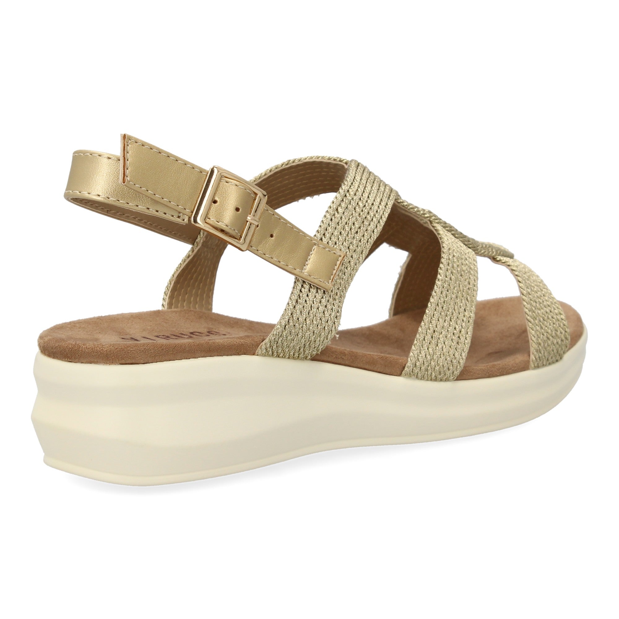 Sandalia Plana de Mujer, Cómoda y Elegante con Tiras Cruzadas y Hebilla