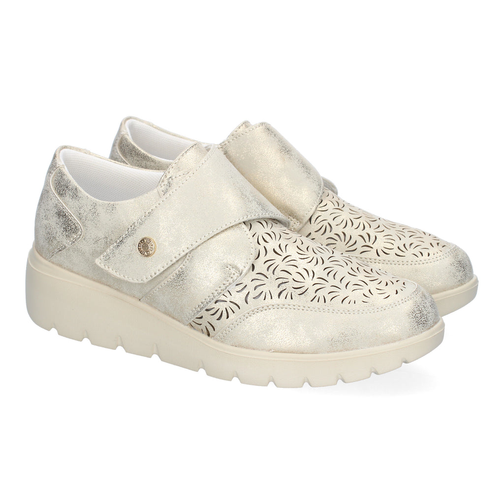 Zapatillas Casual de Mujer Diseño Moderno y Elegante Doradas