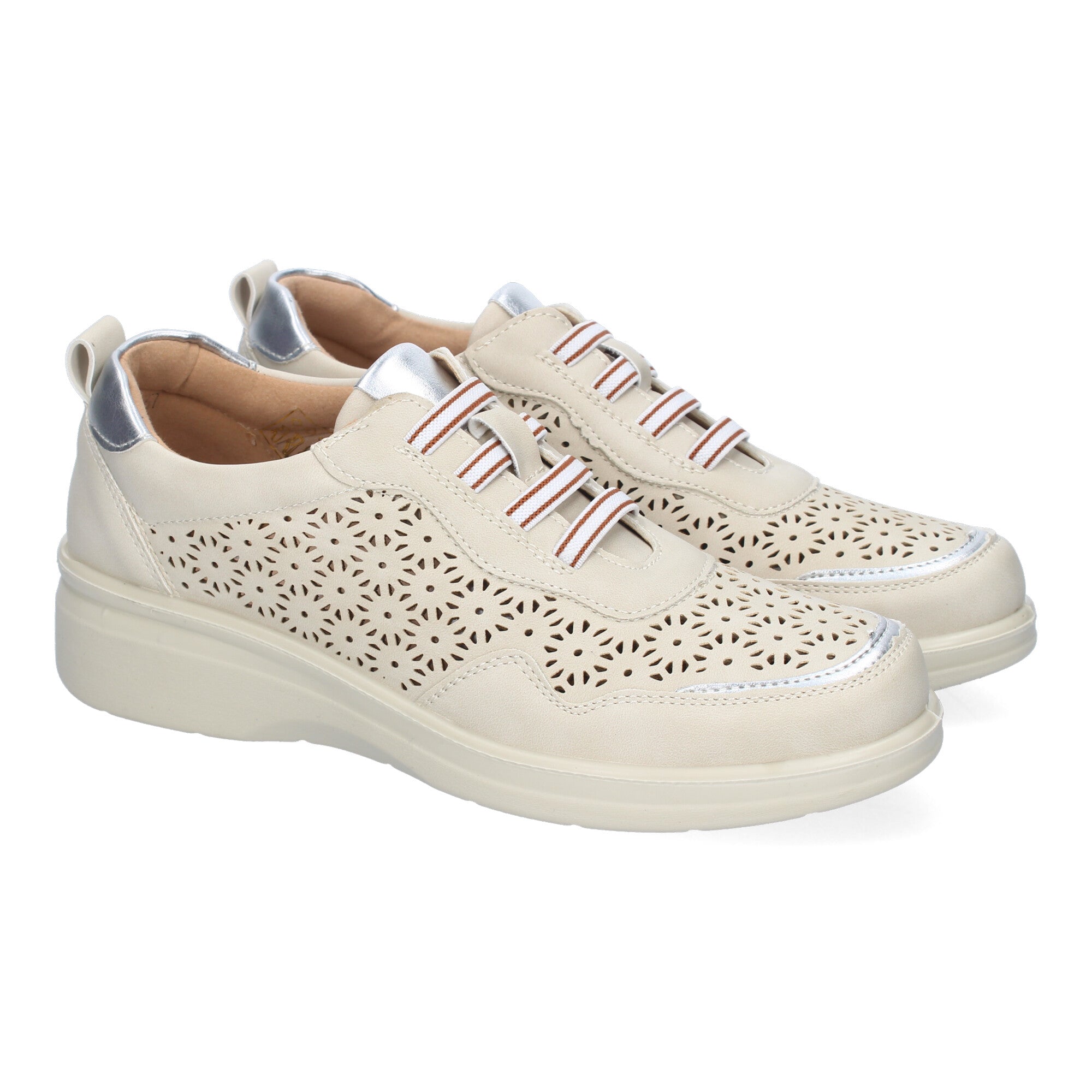 Zapatillas Casual Slip On de Mujer Comodas Elegante Beige