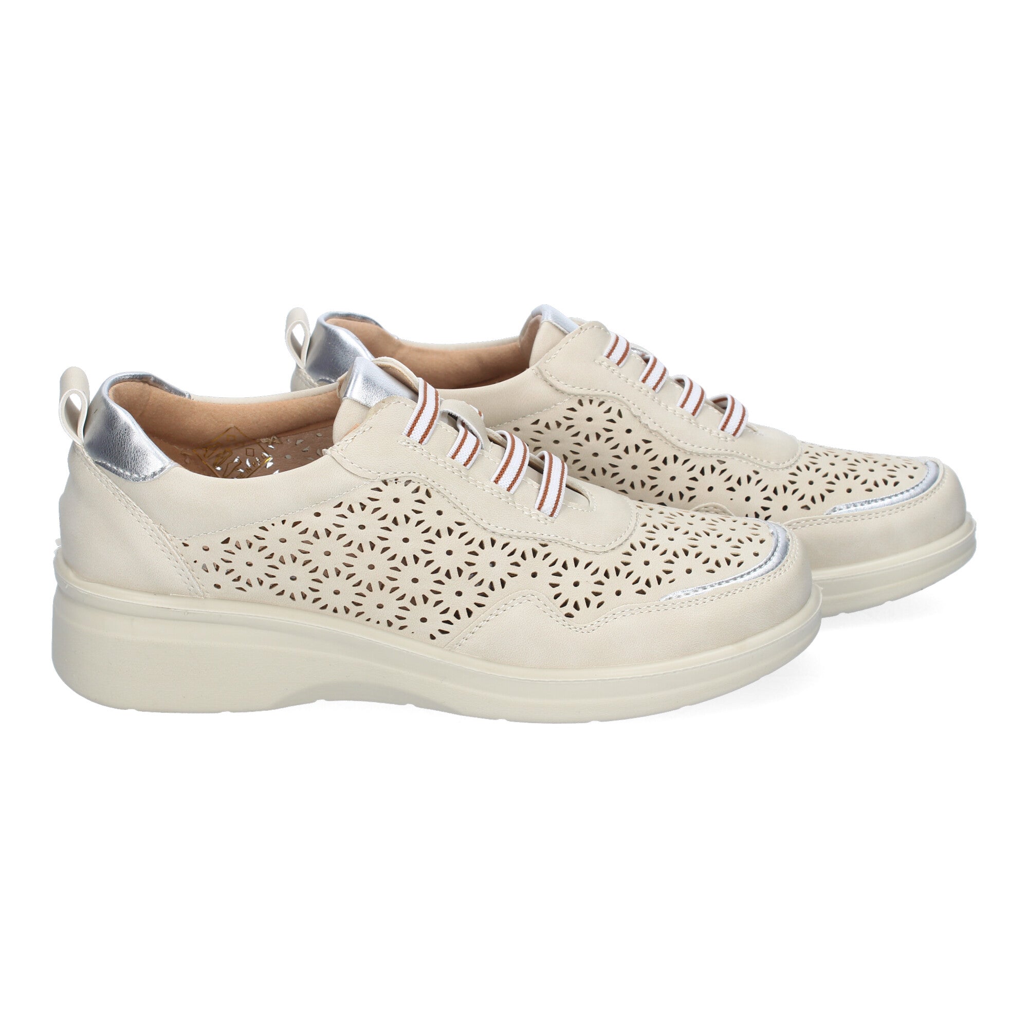 Zapatillas Casual Slip On de Mujer Comodas Elegante Beige