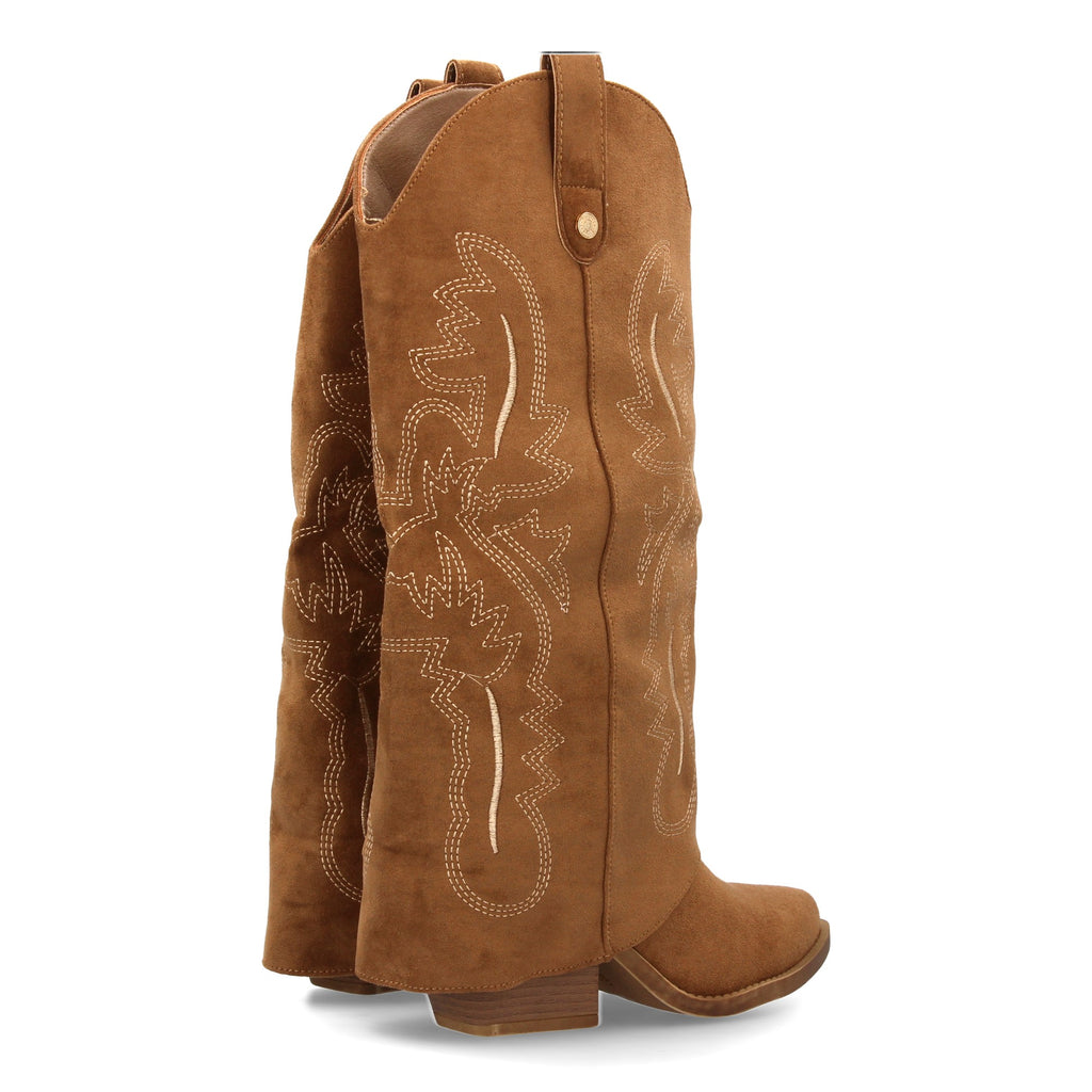 Bota Cowboy de Mujer con Tacón Cubano y Bordados