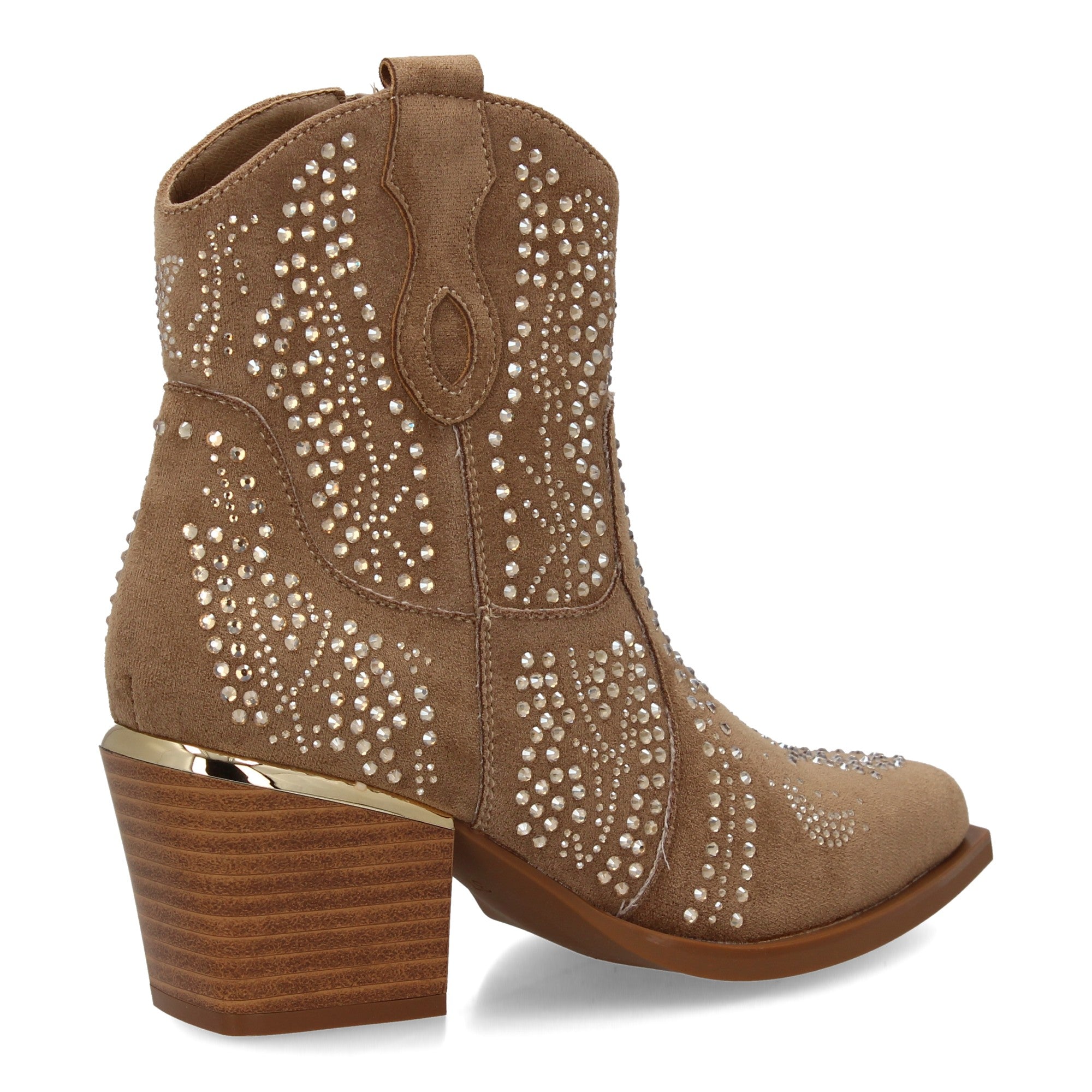 Botines kaki con detalles brllantes