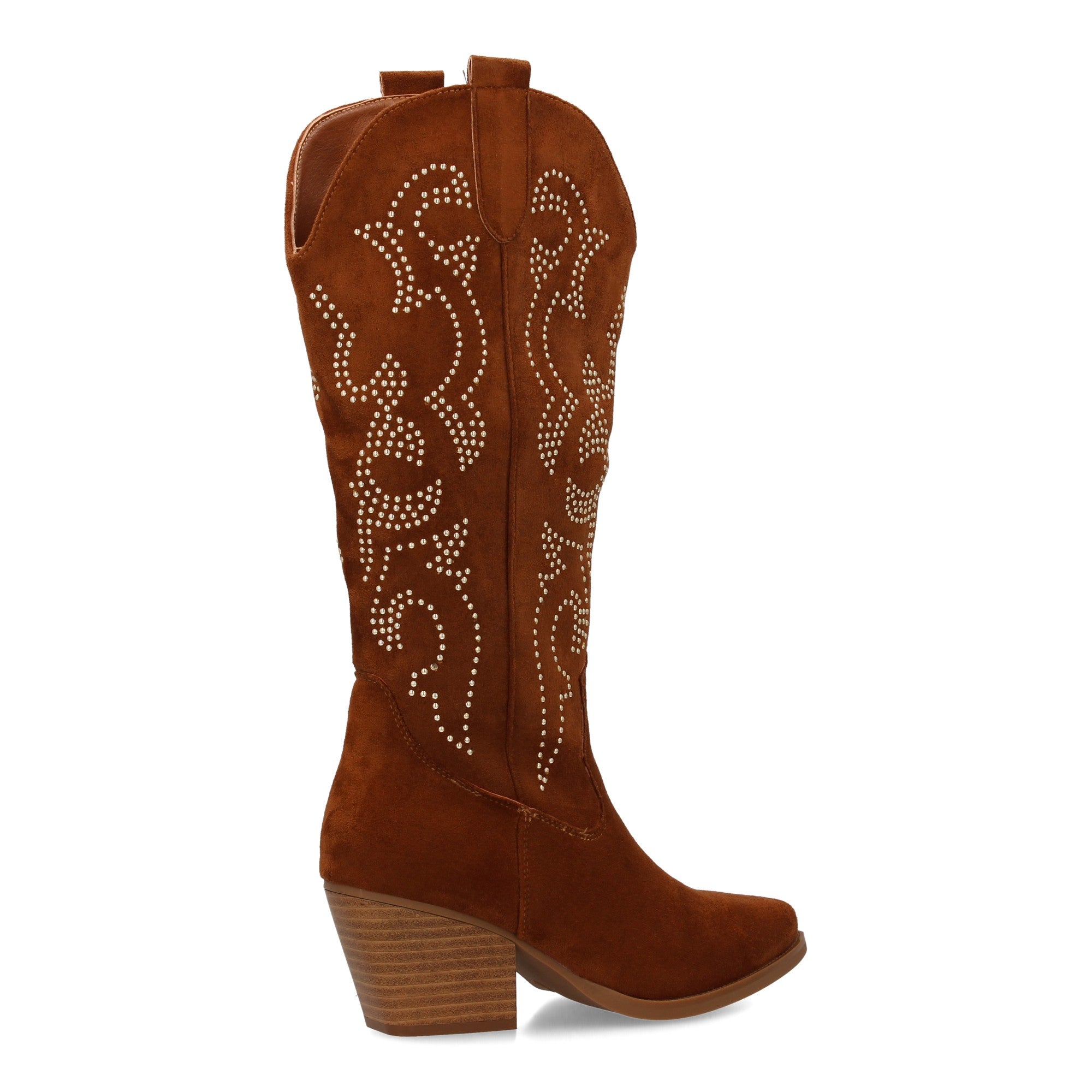 Bota de Mujer con Tacón Cómodo y Detalles Brillantes