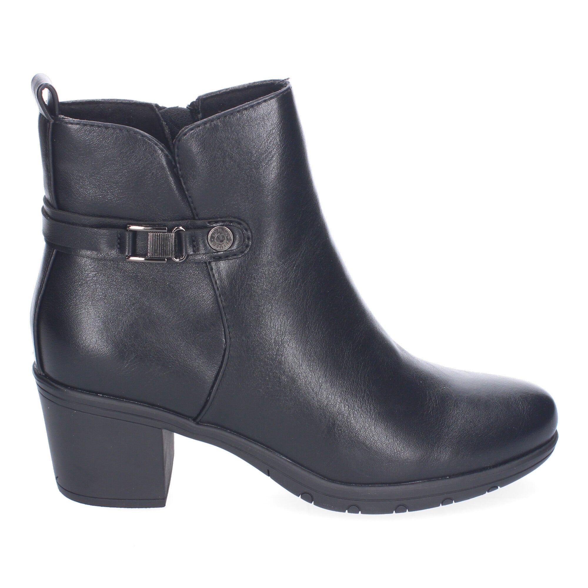 Botines negros con adorno metálico