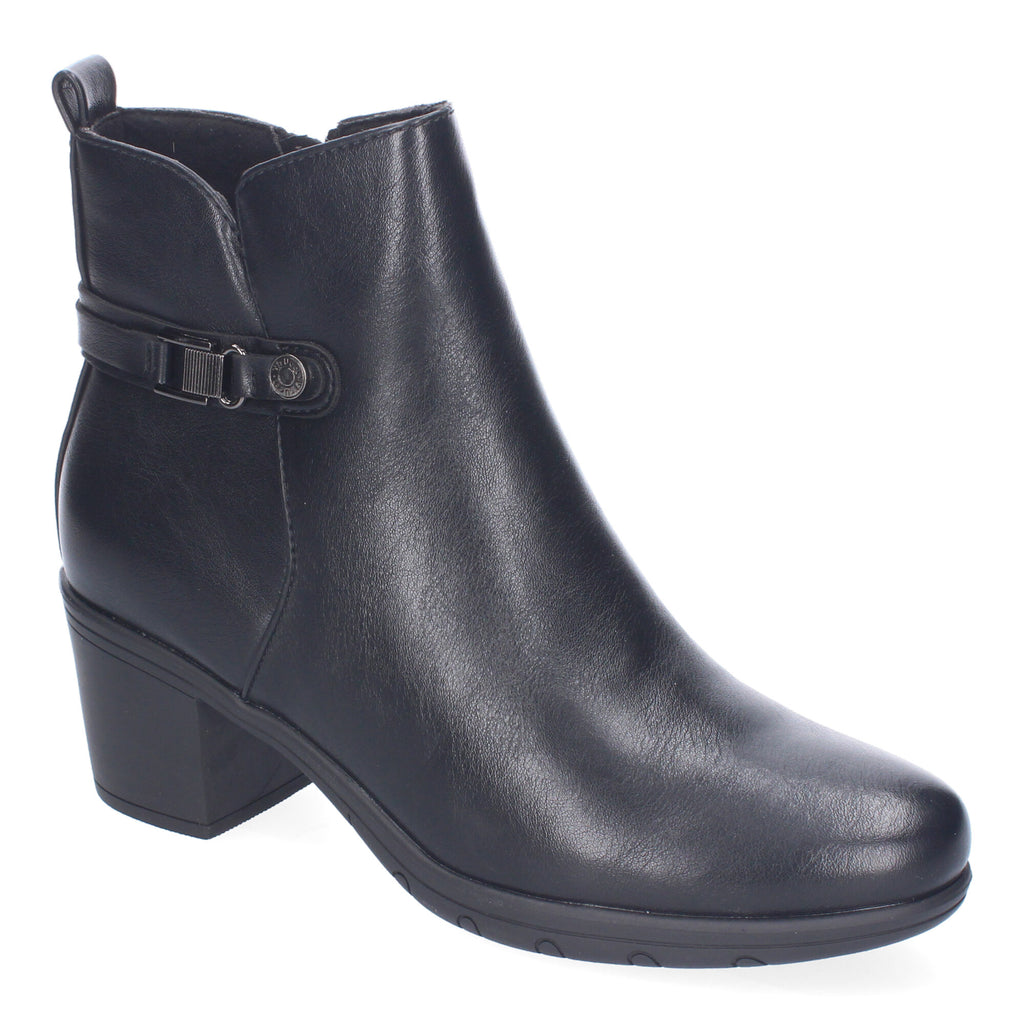 Botines negros con adorno metálico