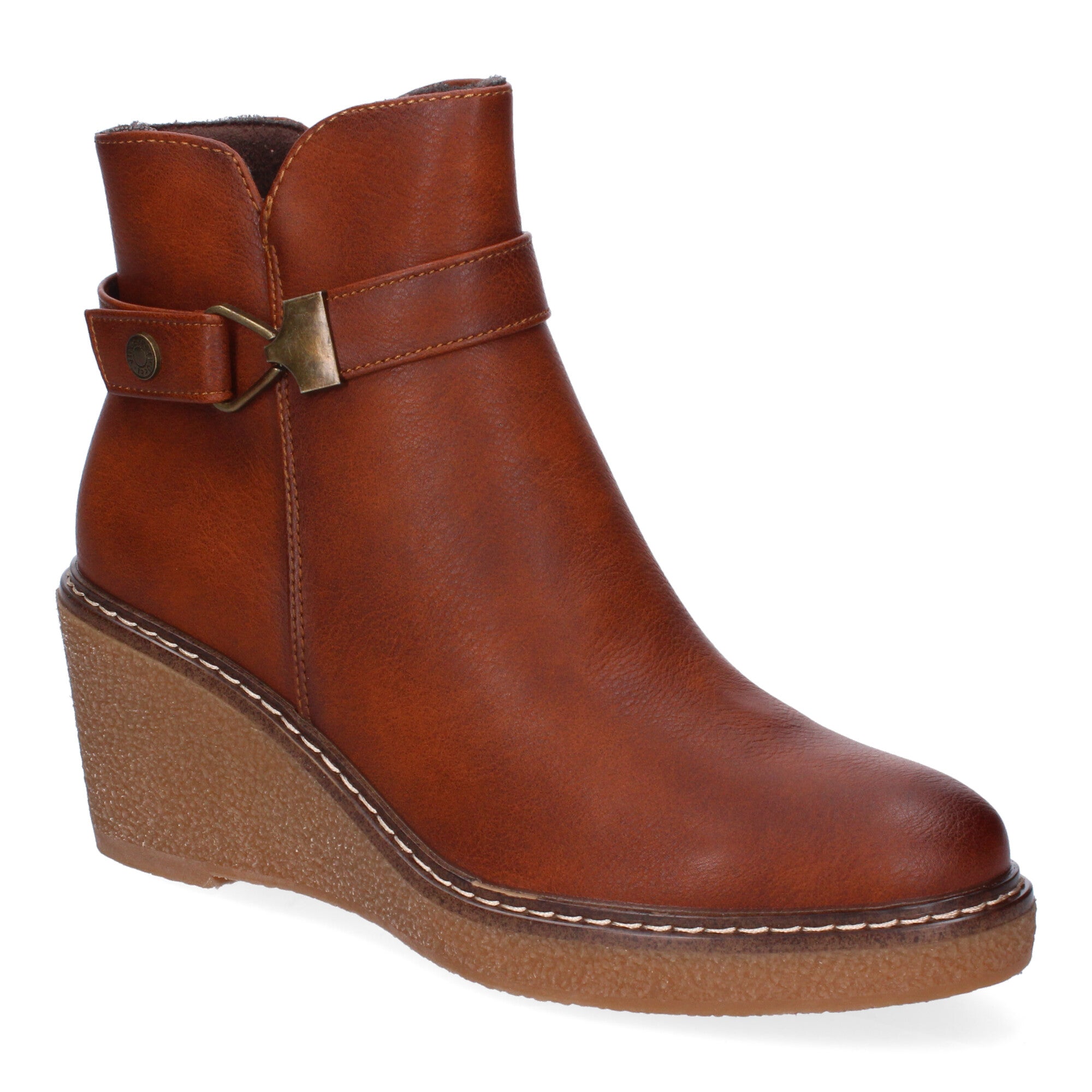 Botin cuña cuero