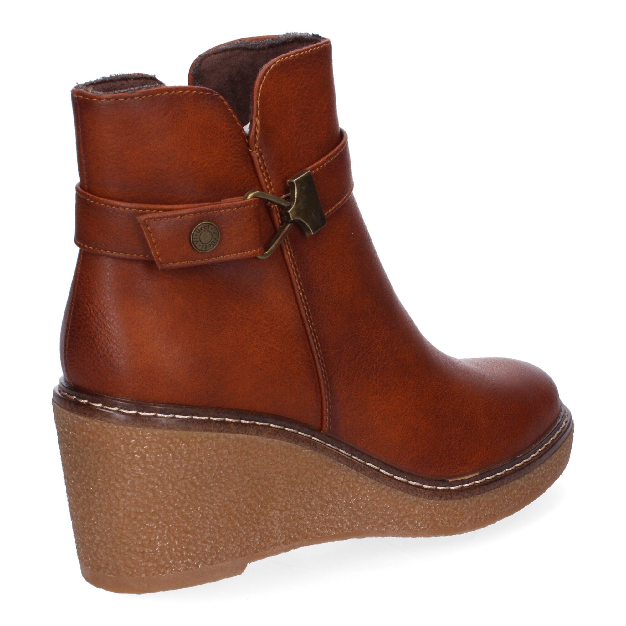Botin cuña cuero