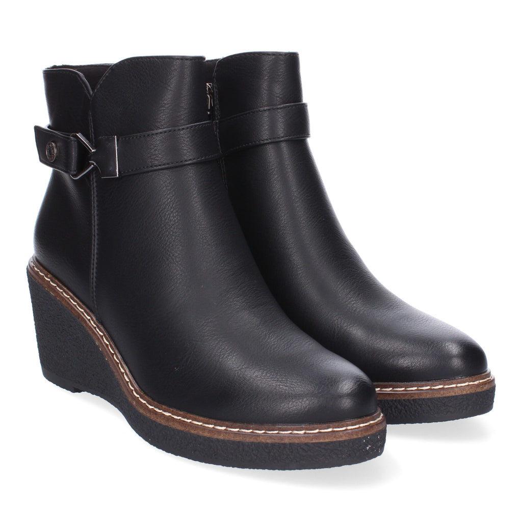 Botines negros con cuña