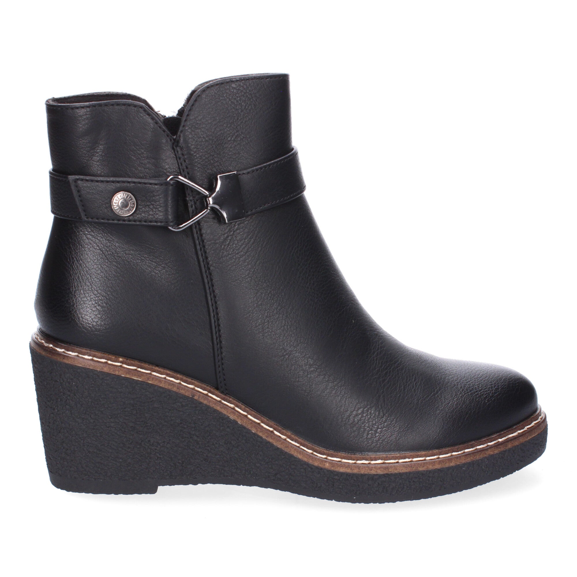 Botines negros con cuña