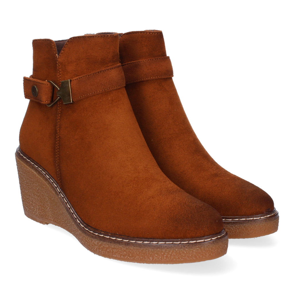 Botines cuero con cremallera