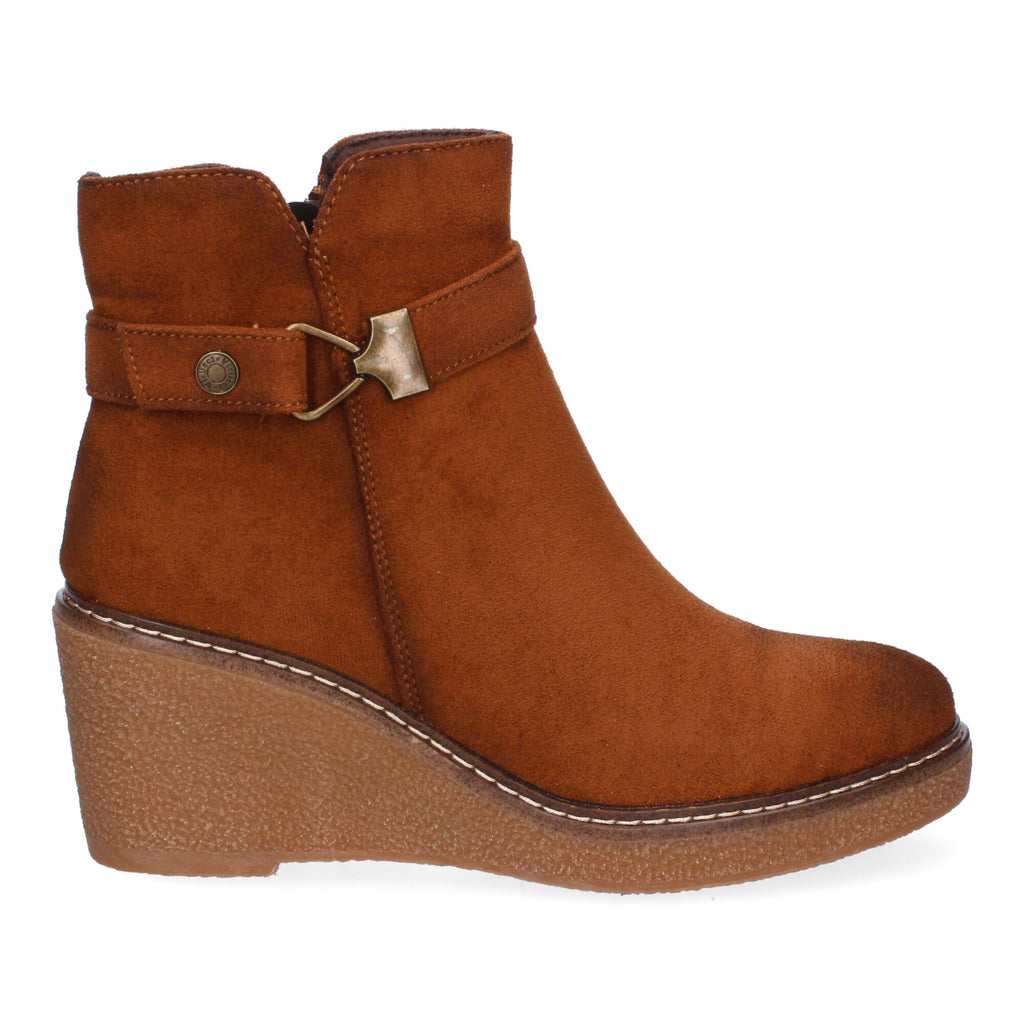 Botines cuero con cremallera