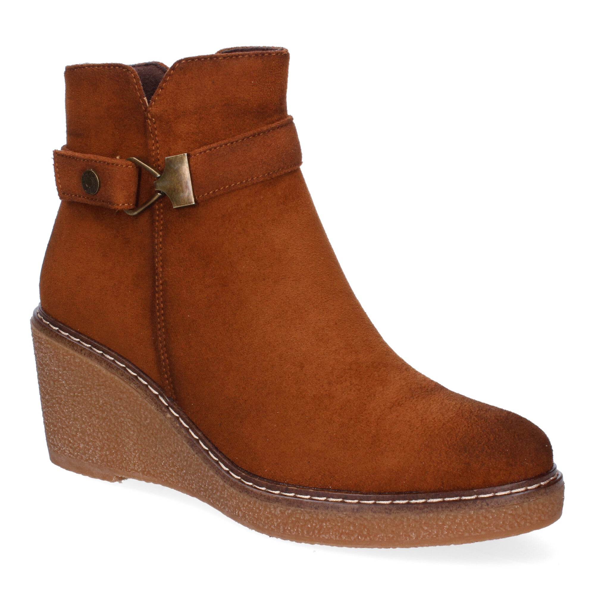 Botines cuero con cremallera