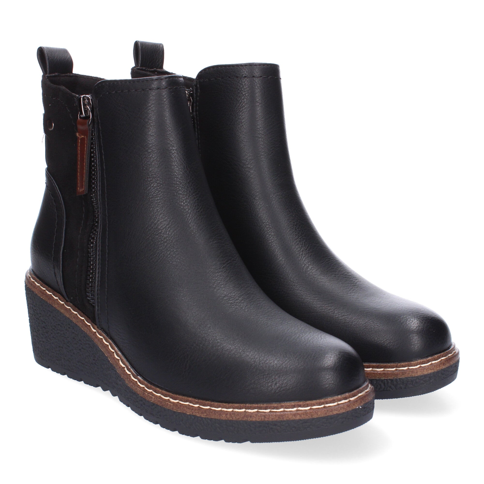 Botines negros de cuña