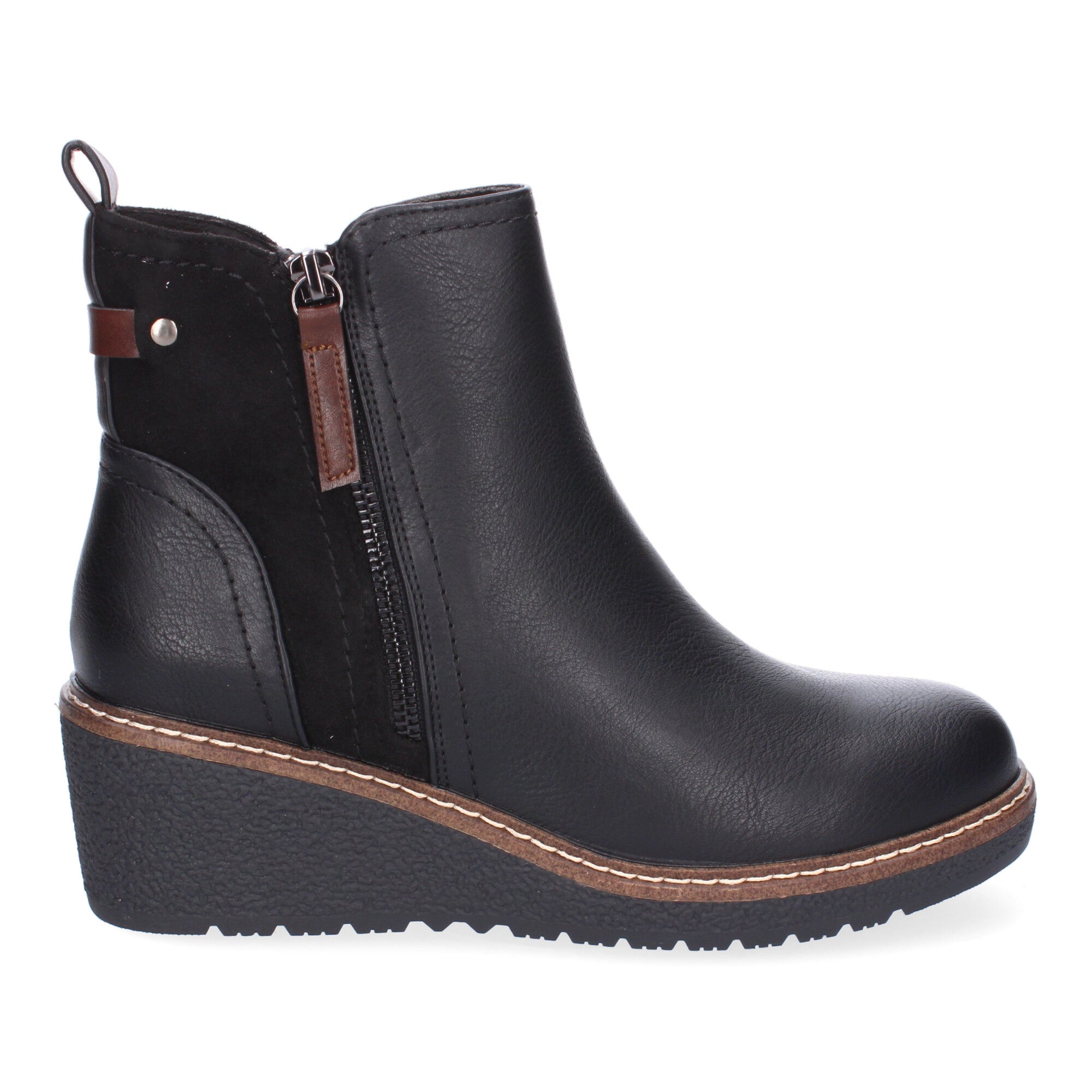 Botines negros de cuña