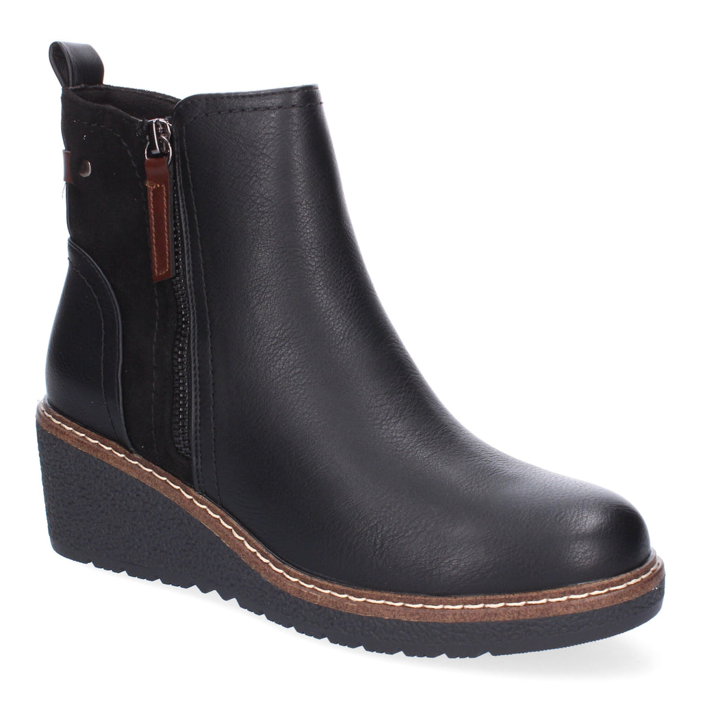 Botines negros de cuña