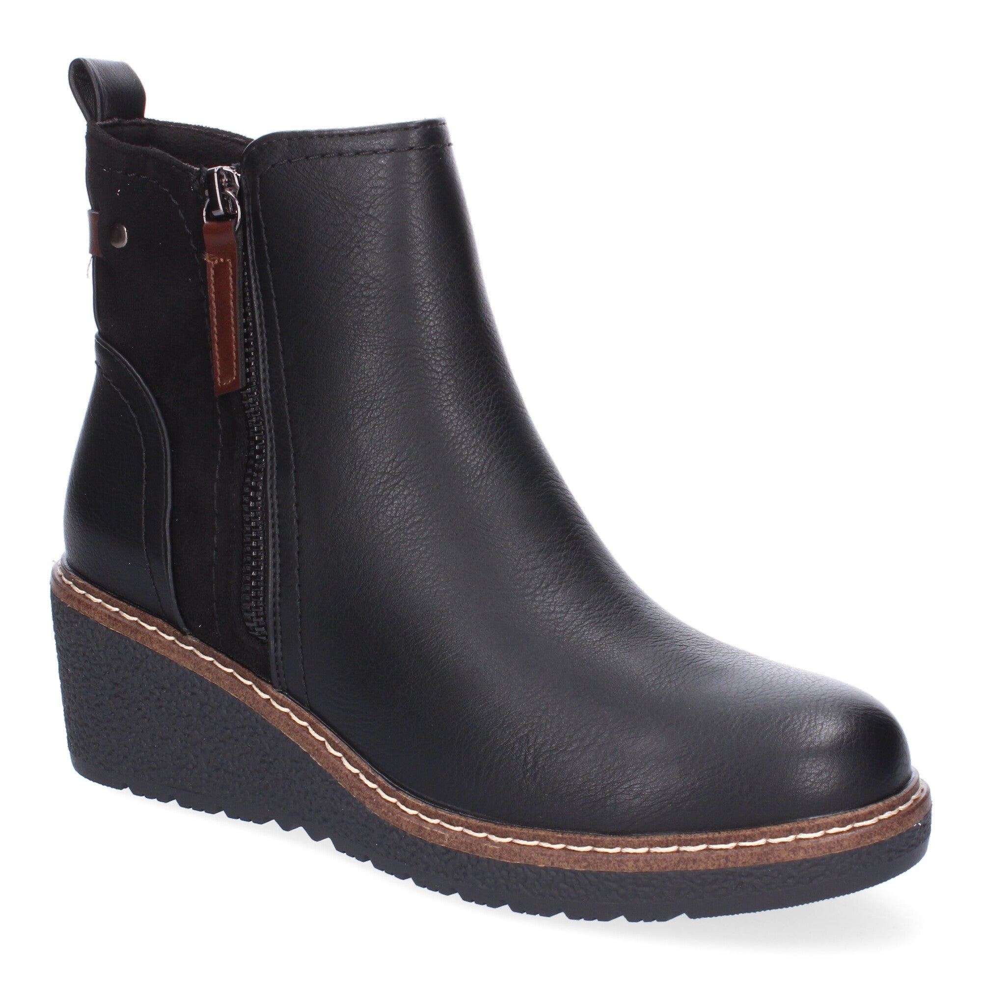 Botines negros de cuña