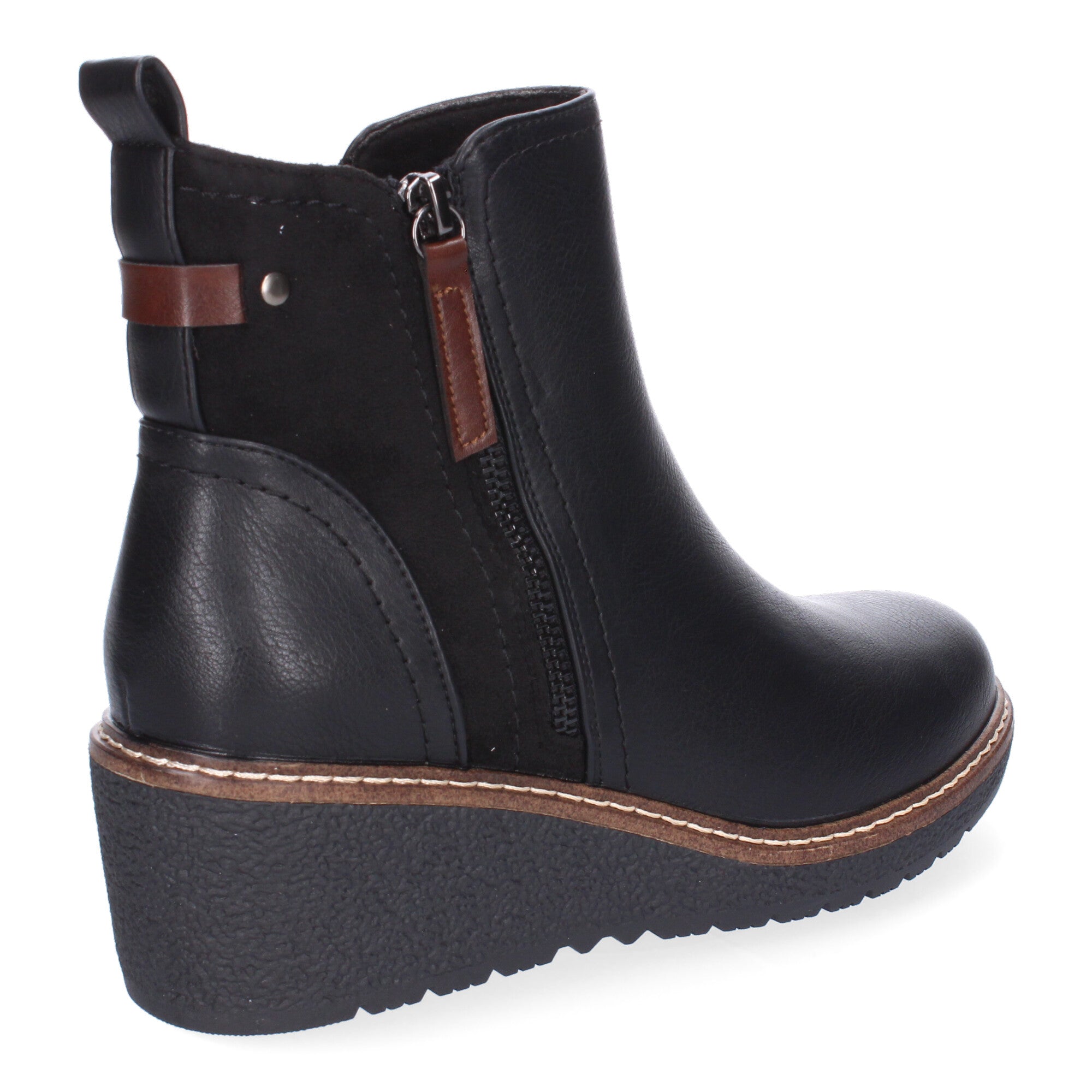 Botines negros de cuña