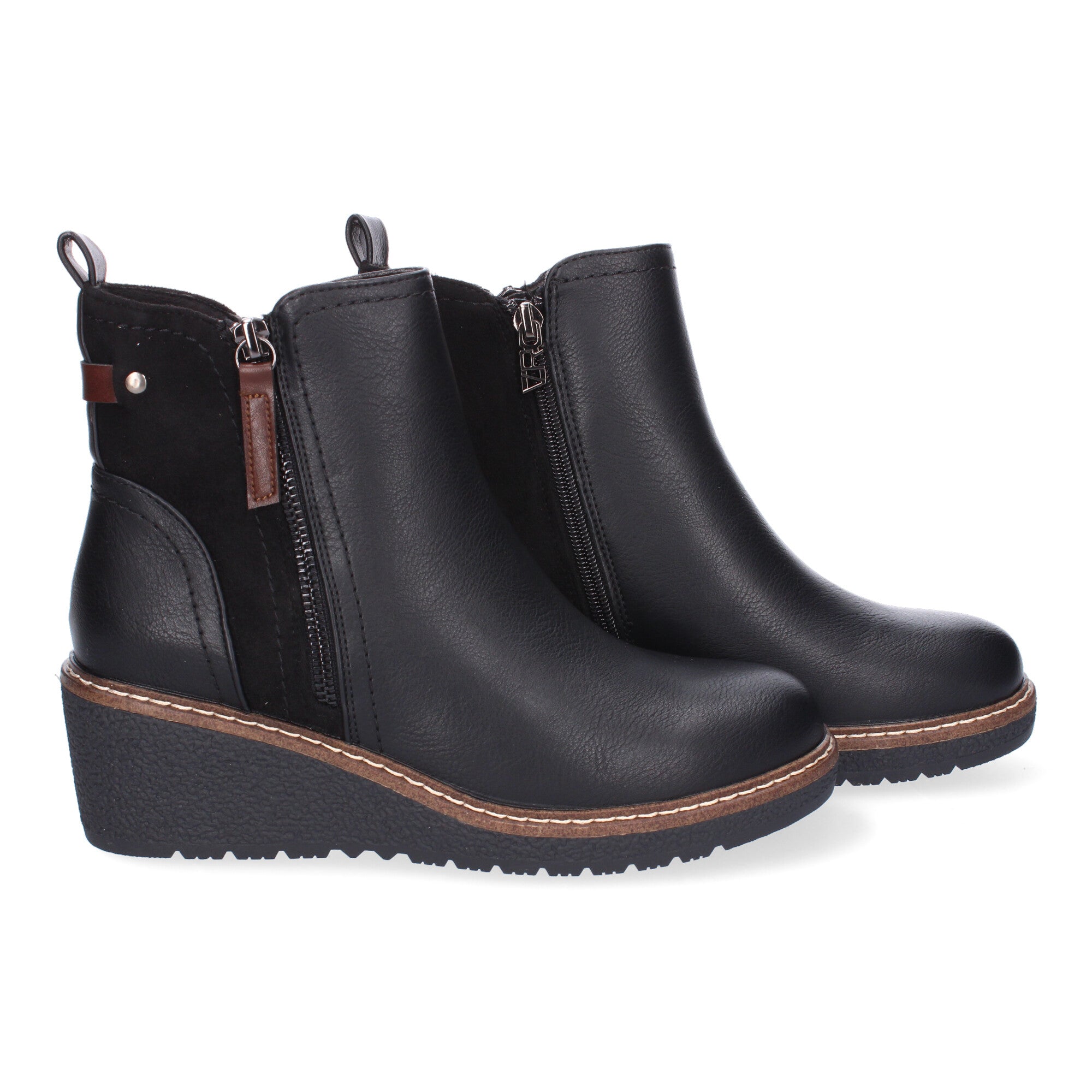 Botines negros de cuña