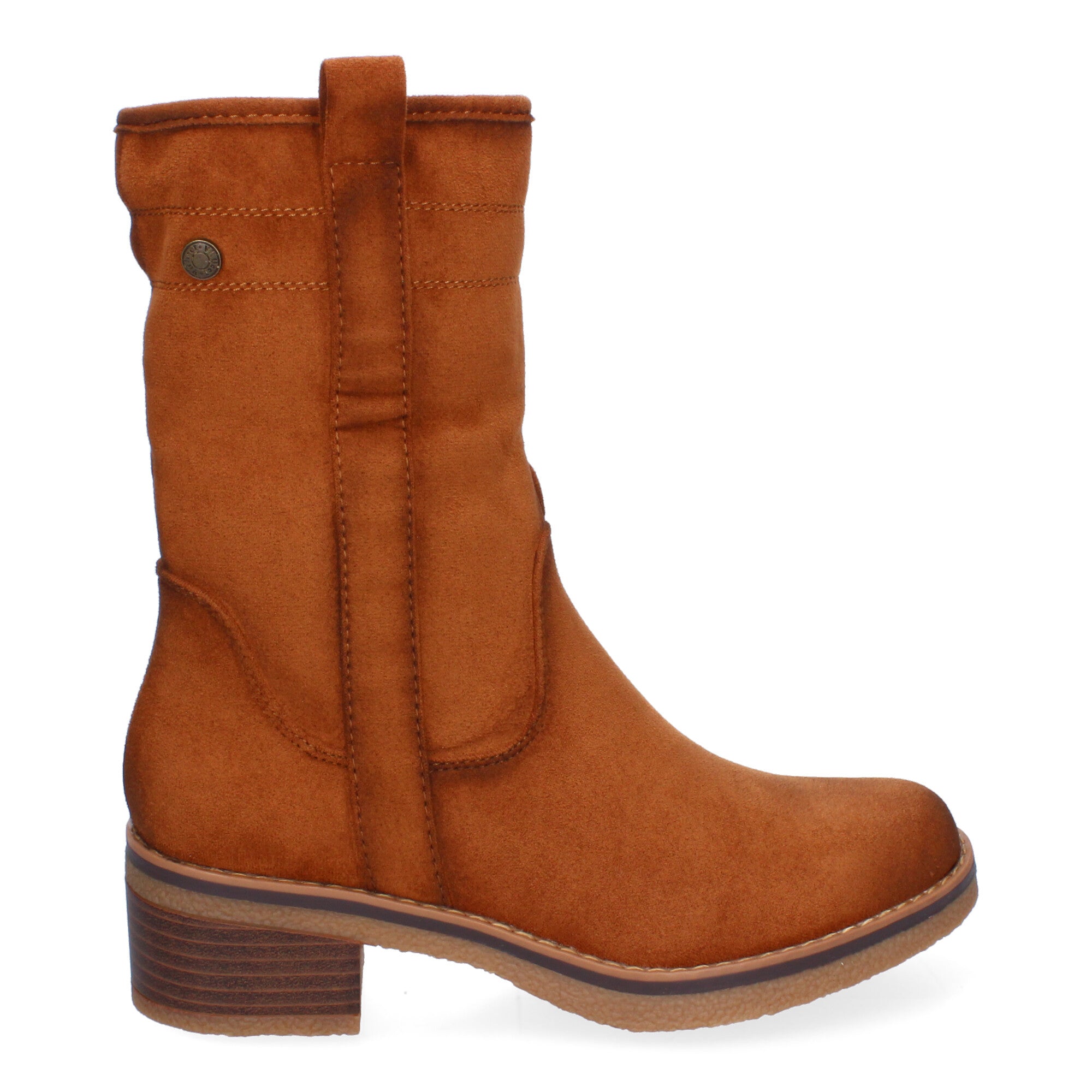 Botines cuero con cremallera lateral