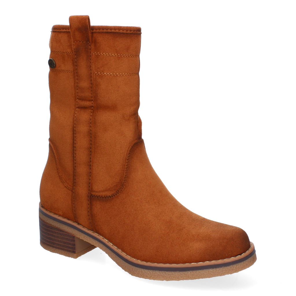 Botines cuero con cremallera lateral