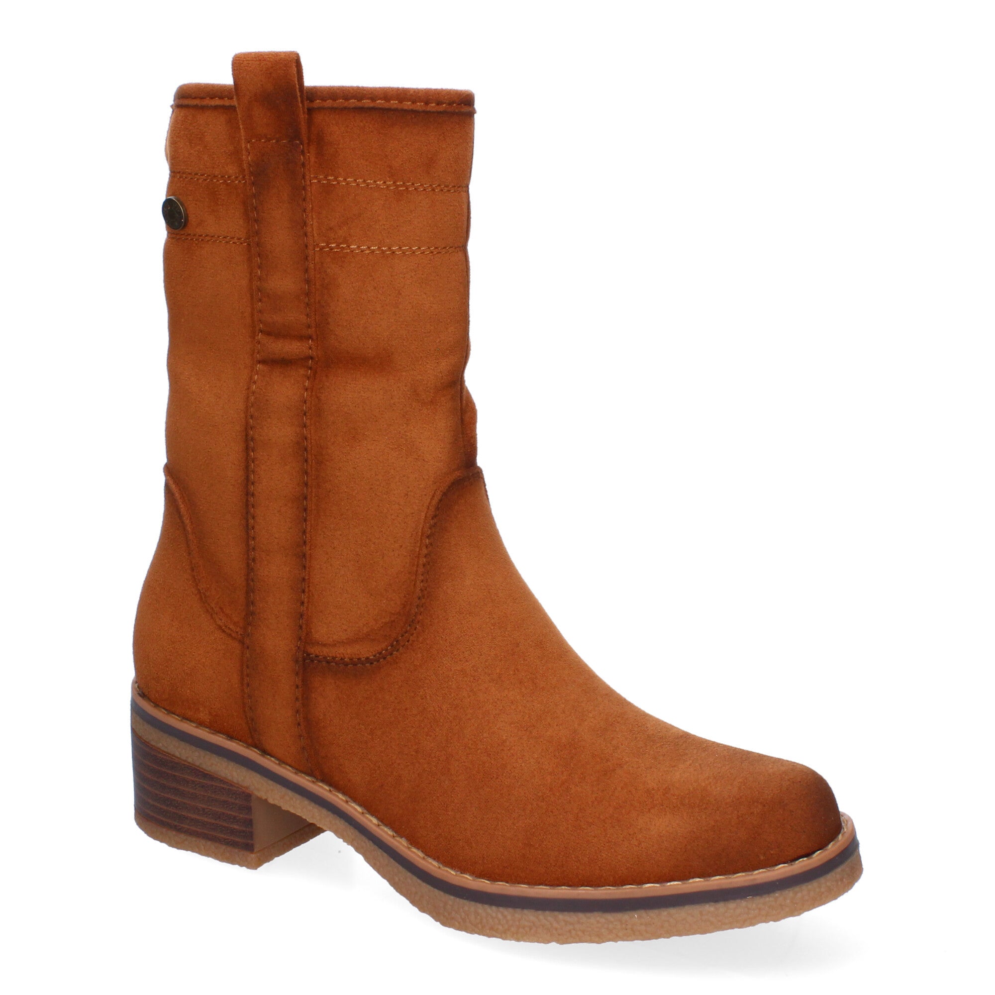 Botines cuero con cremallera lateral