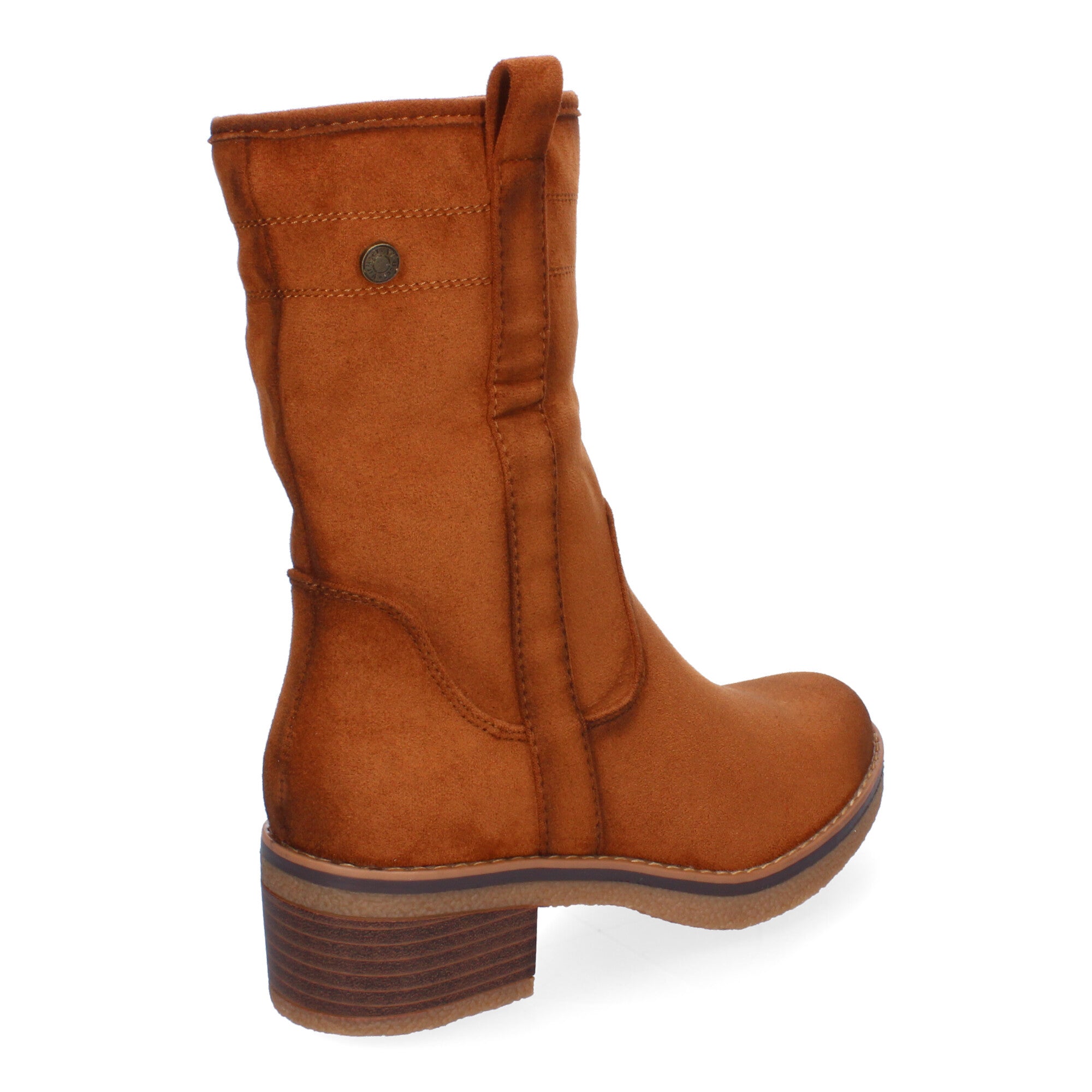 Botines cuero con cremallera lateral