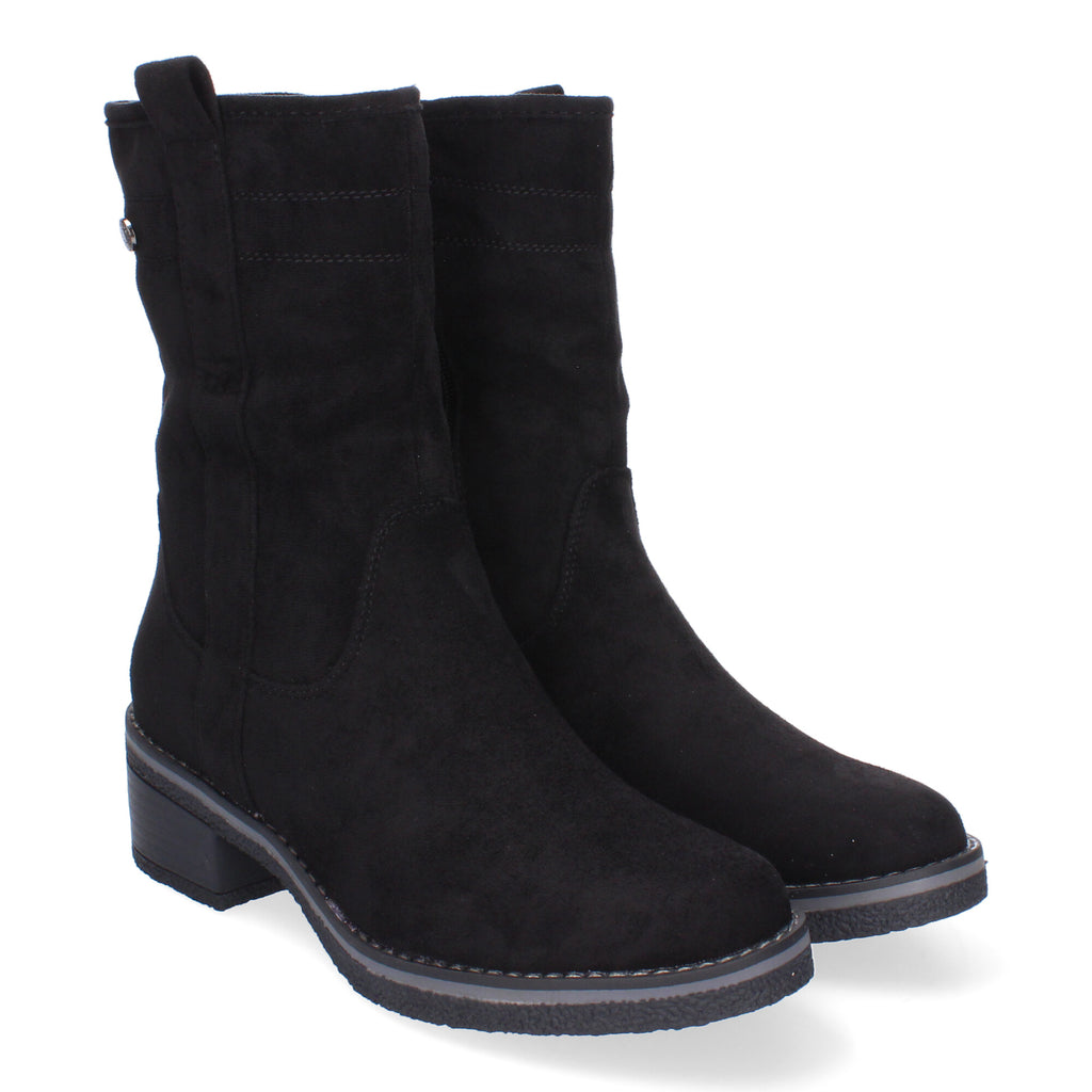 Botines negros con cremallera lateral