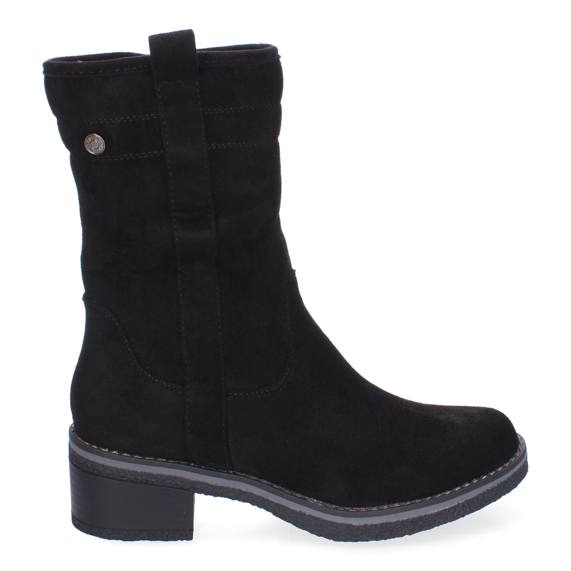 Botines negros con cremallera lateral