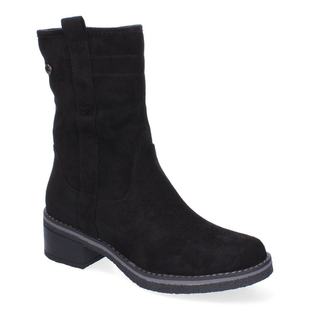Botines negros con cremallera lateral