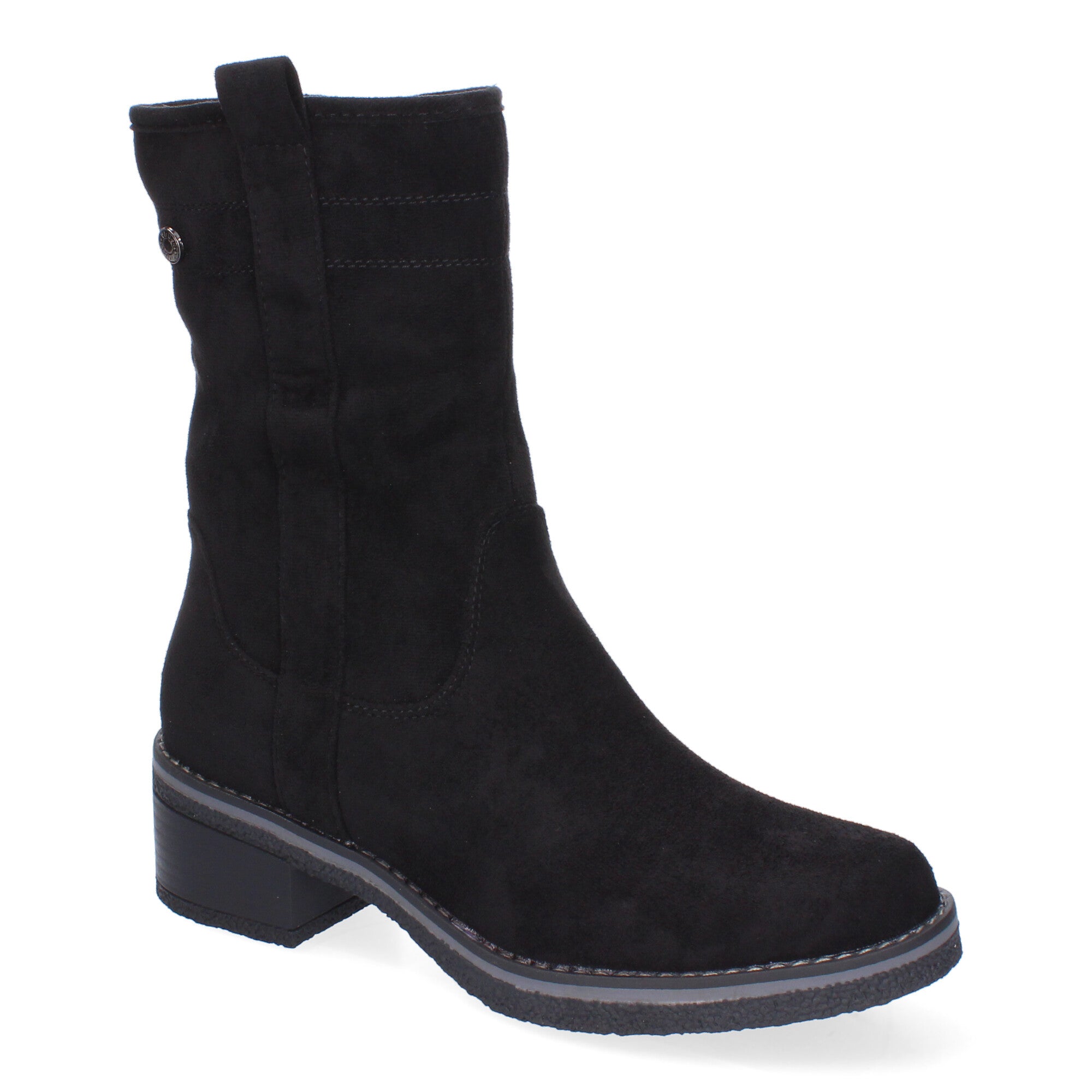 Botines negros con cremallera lateral