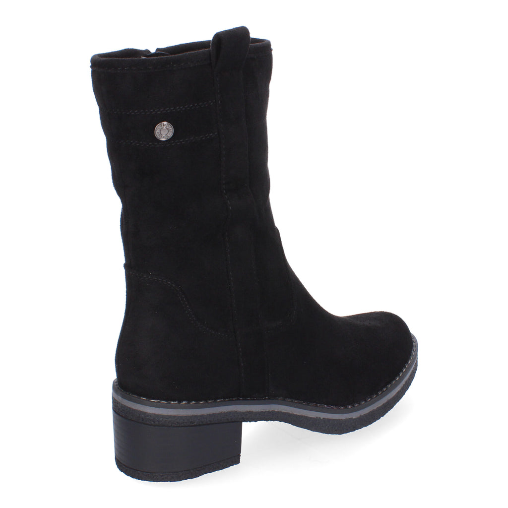 Botines negros con cremallera lateral
