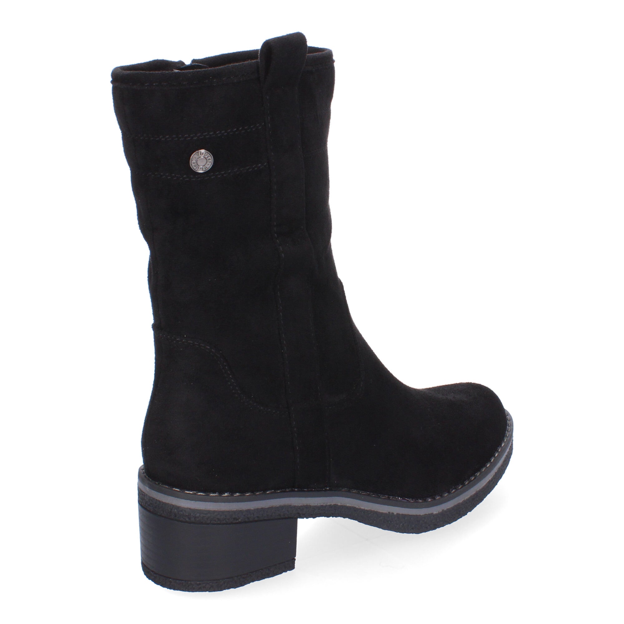 Botines negros con cremallera lateral