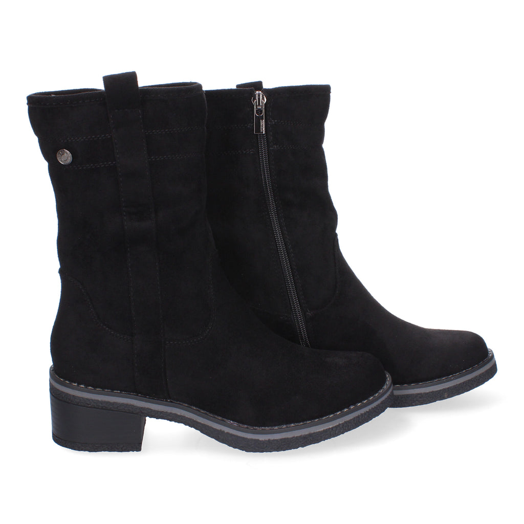 Botines negros con cremallera lateral