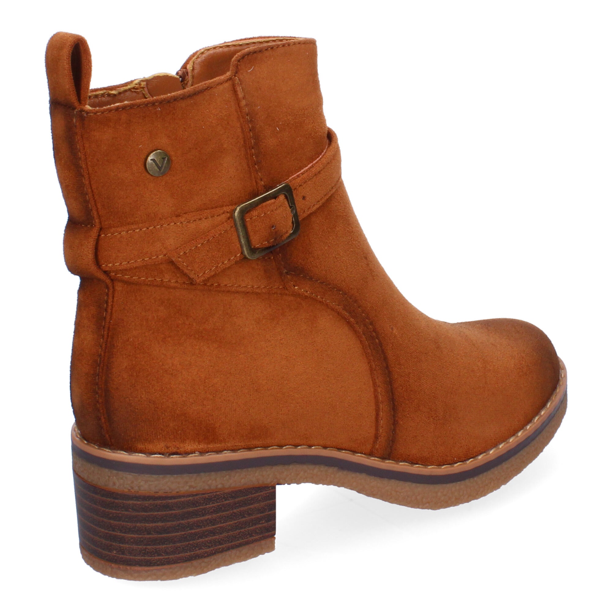 Botines cuero con detalle hebilla