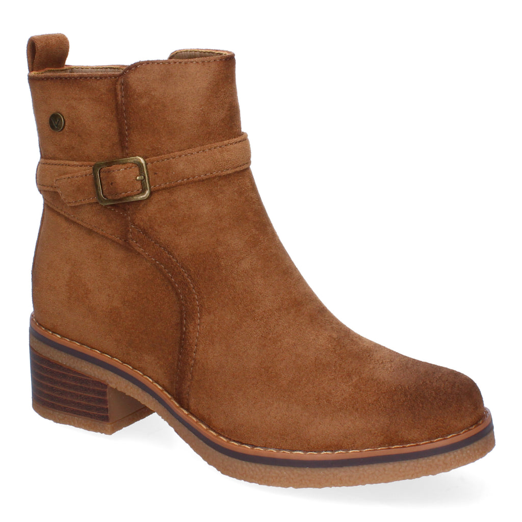 Botines taupe con cremallera