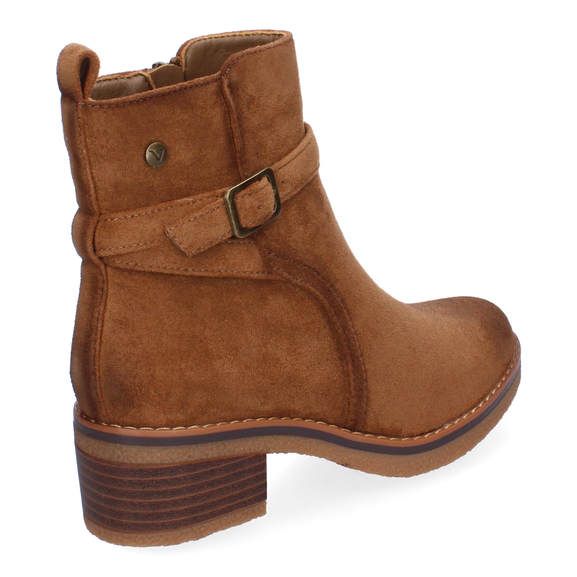 Botines taupe con cremallera