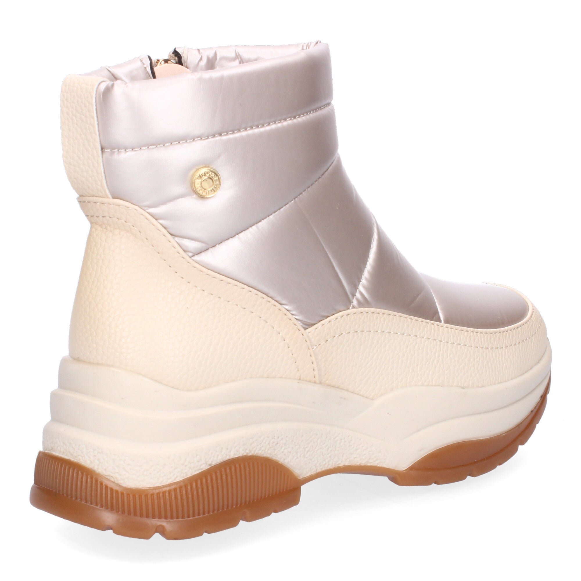 Botines beige con acolchado