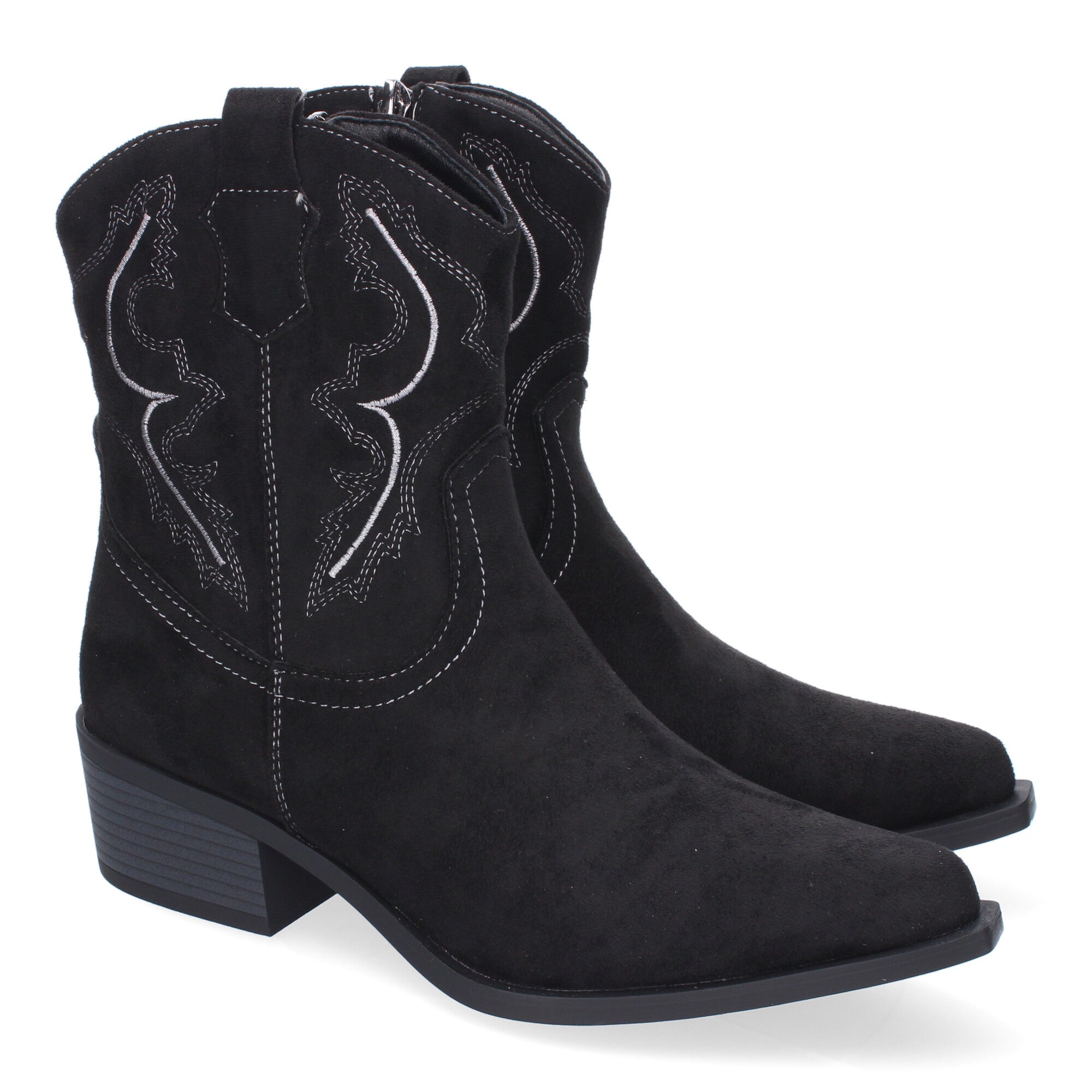 Botin negro estilo vaquero