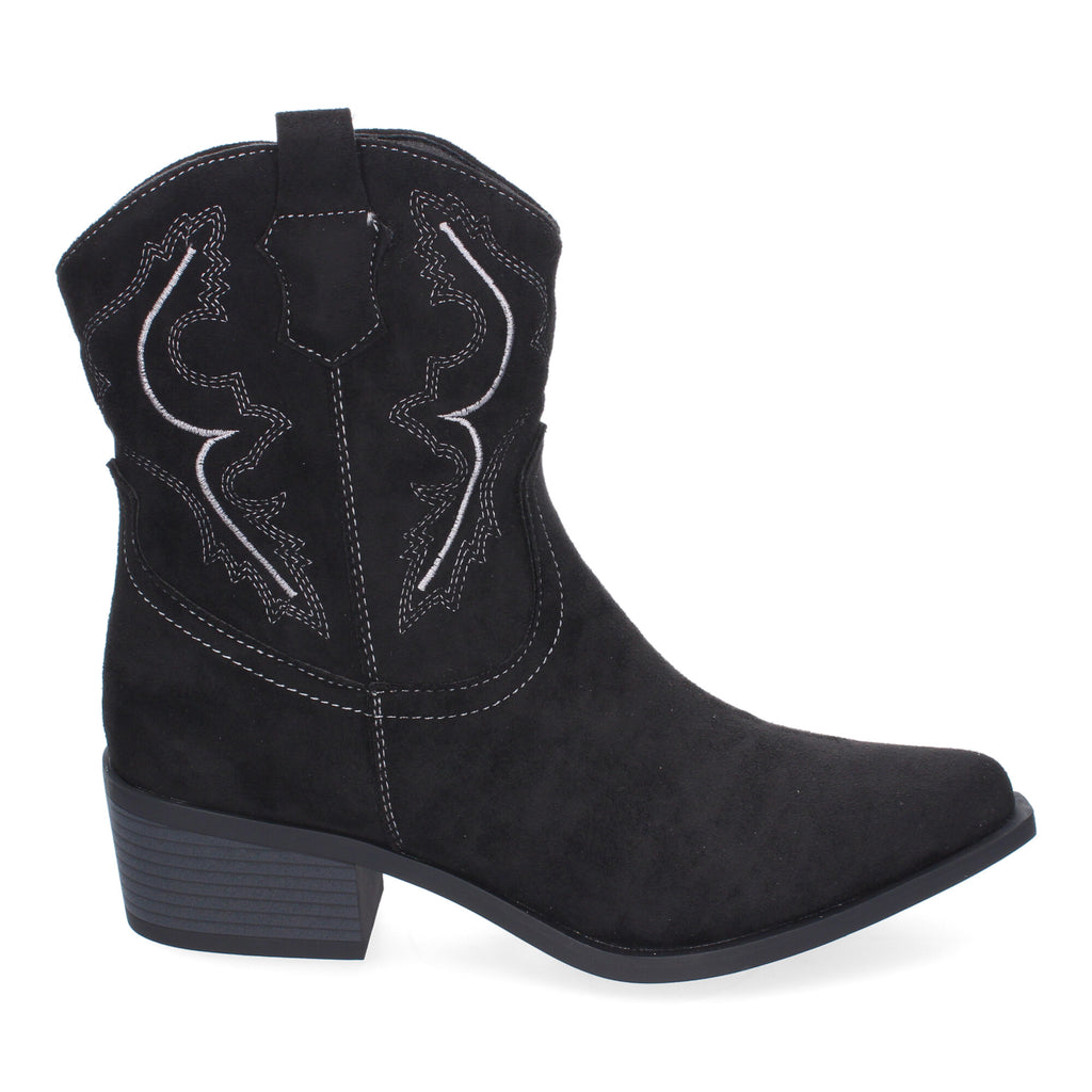 Botin negro estilo vaquero