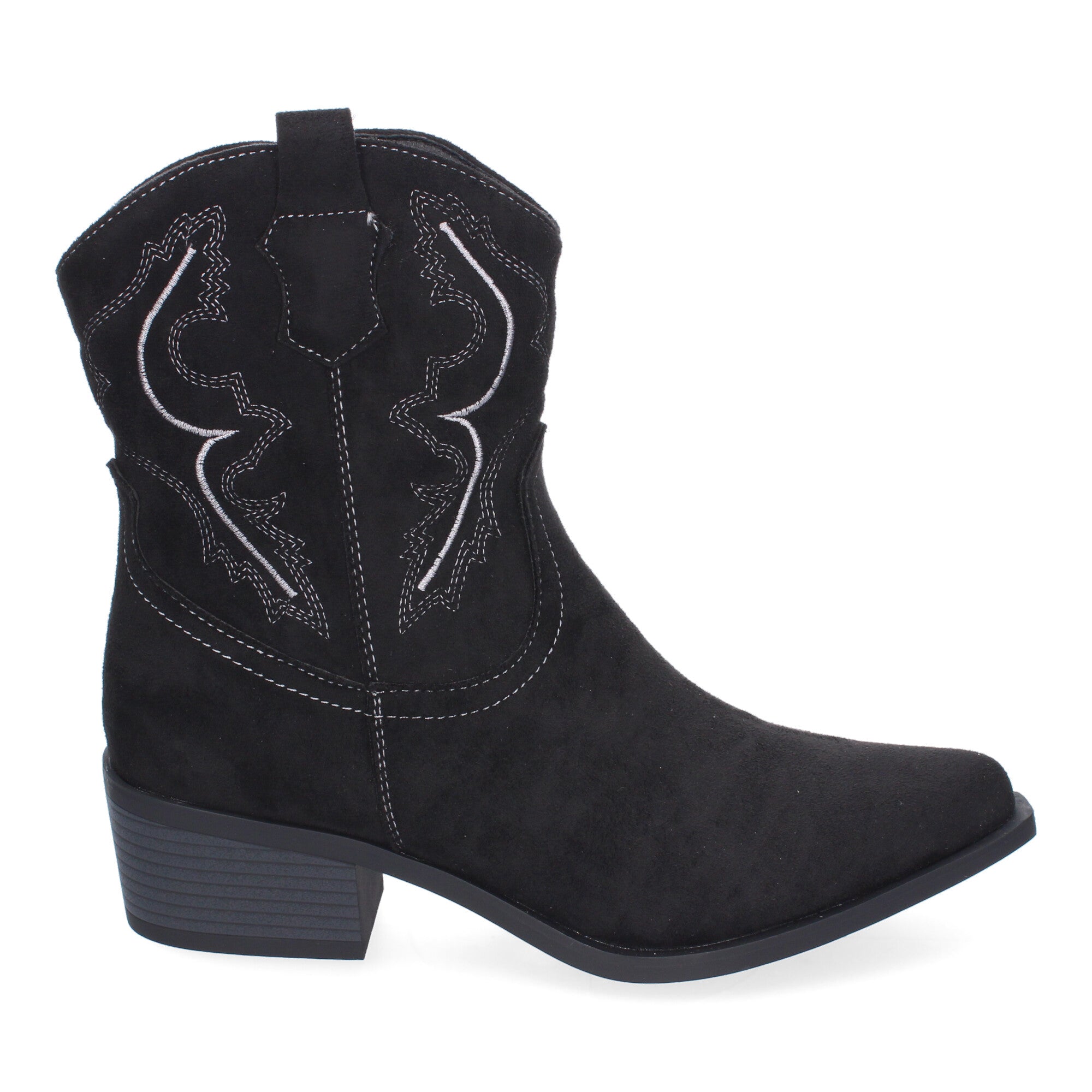 Botin negro estilo vaquero
