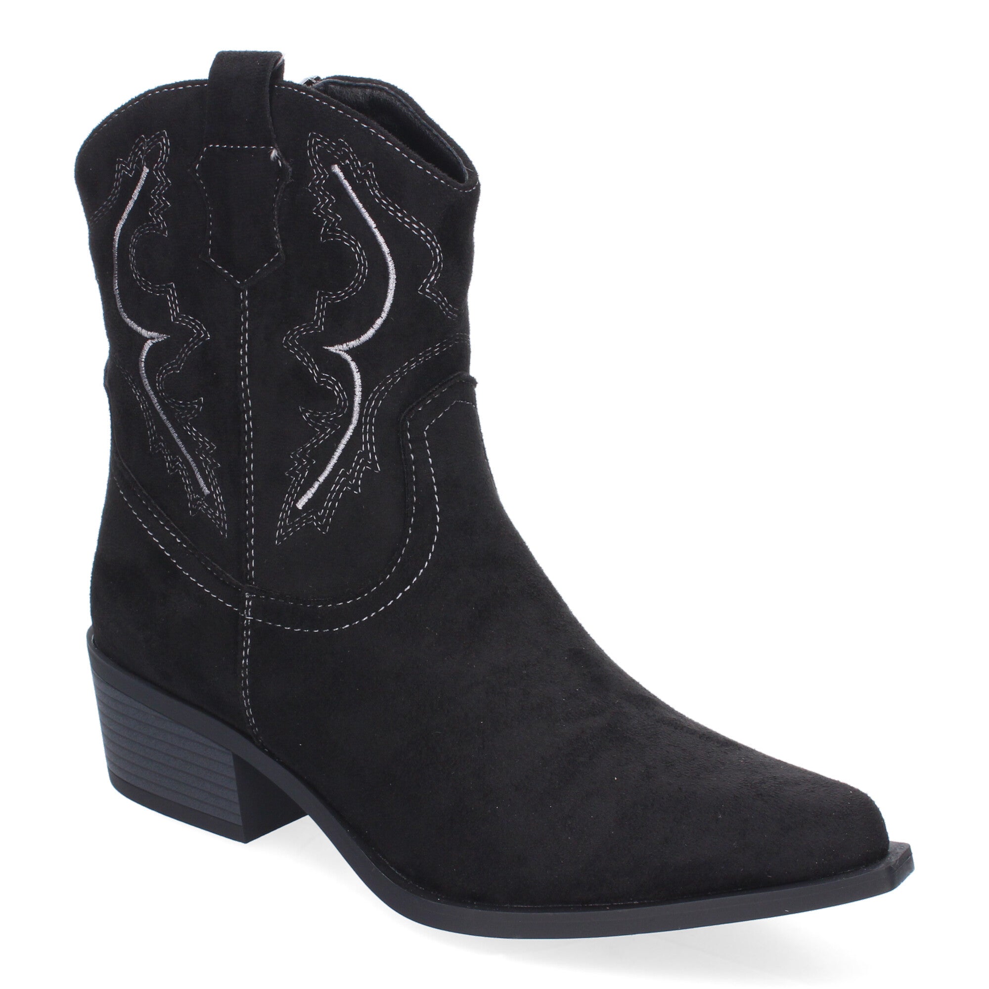 Botin negro estilo vaquero