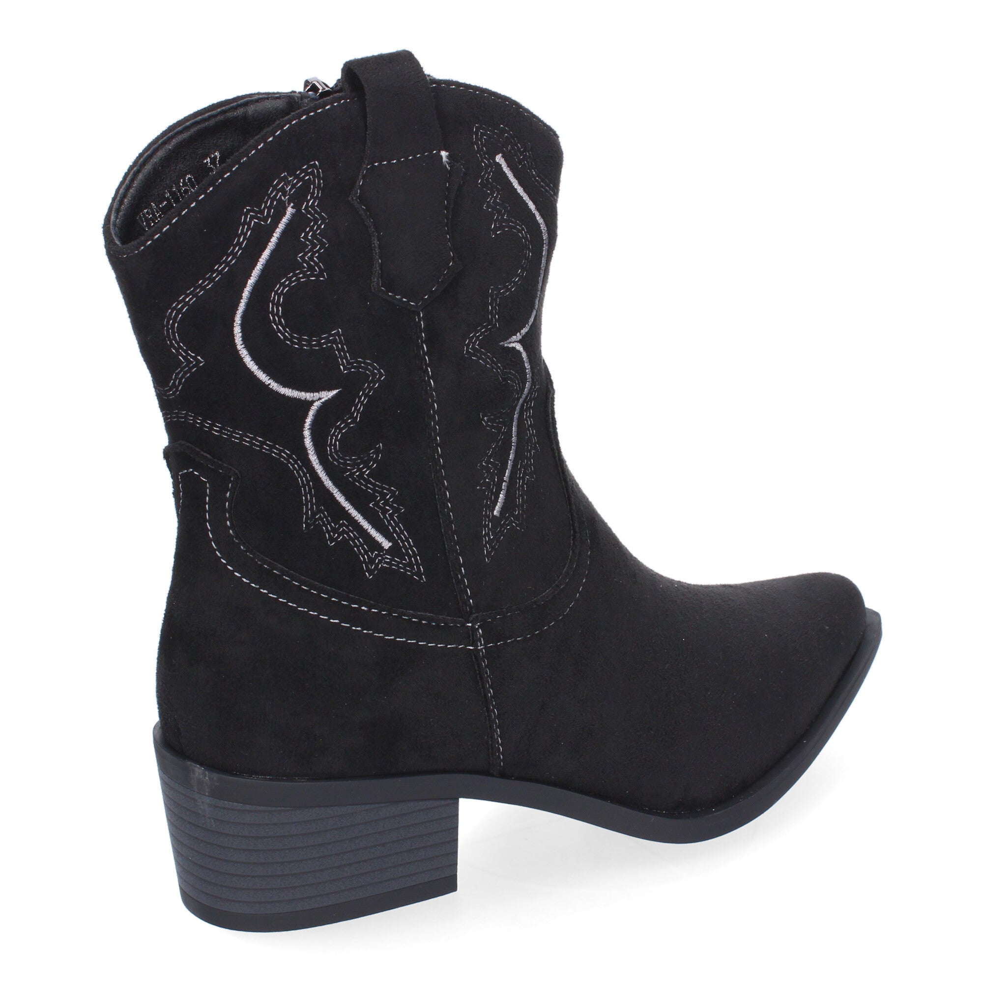 Botin negro estilo vaquero