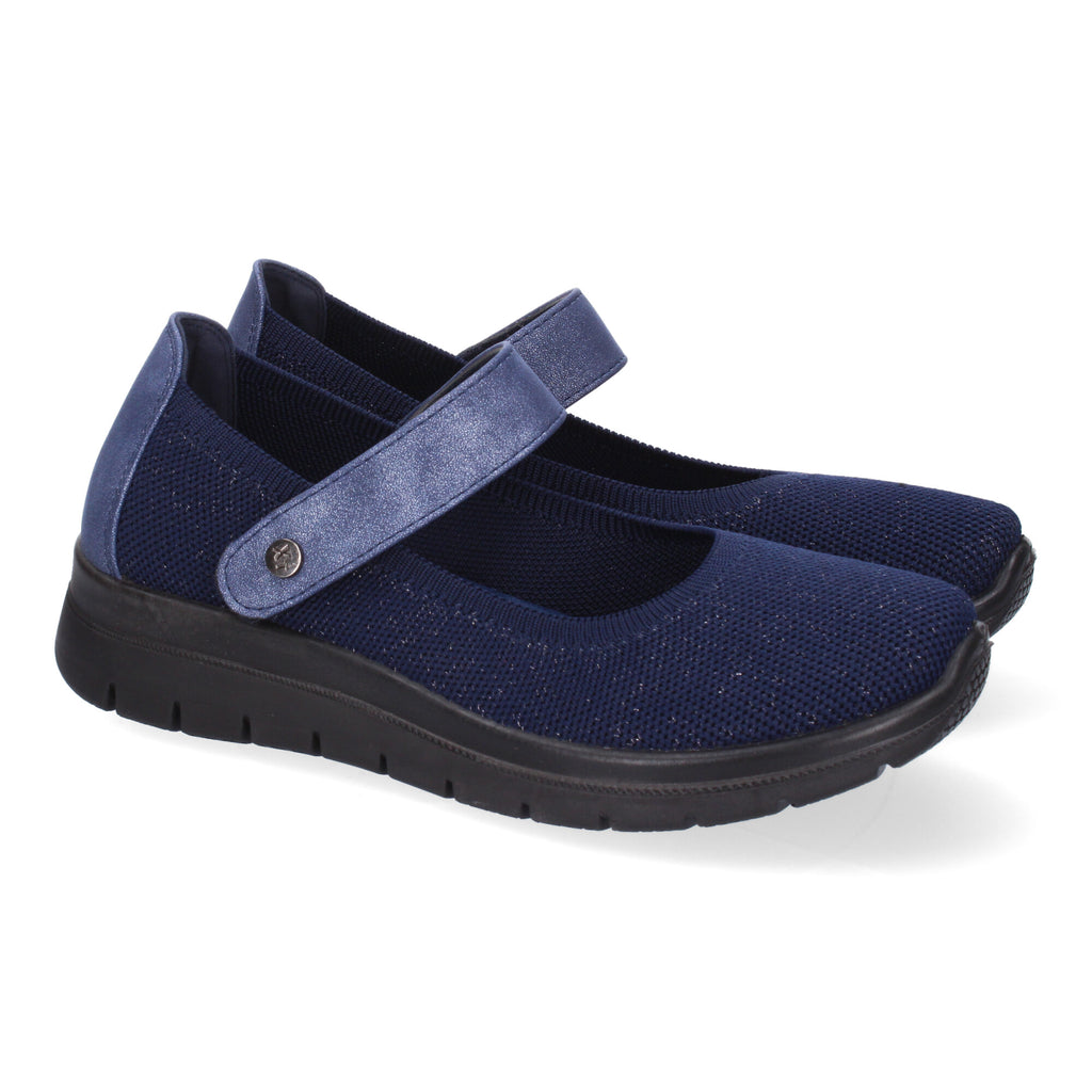Zapatilla Plana Comoda para Mujer Elastica Marino