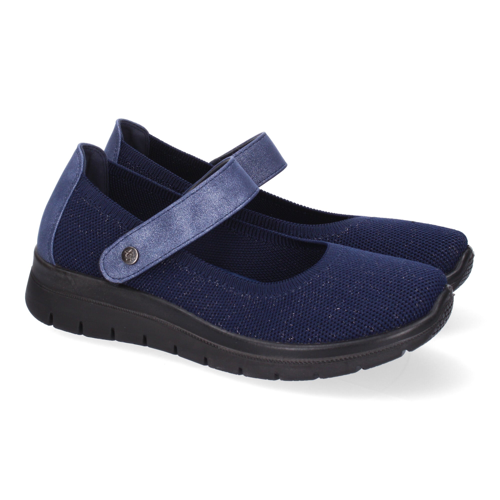 Zapatilla Plana Comoda para Mujer Elastica Marino