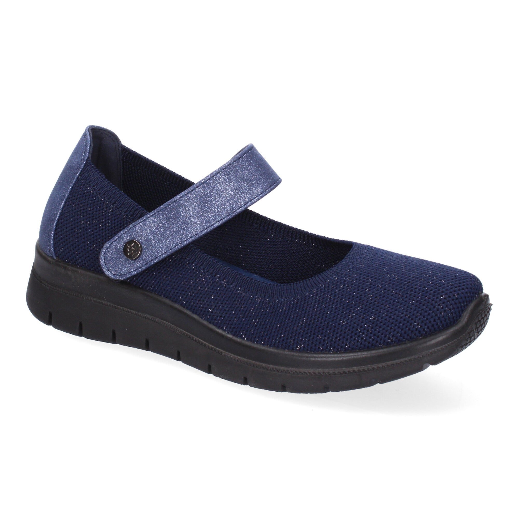 Zapatilla Plana Comoda para Mujer Elastica Marino