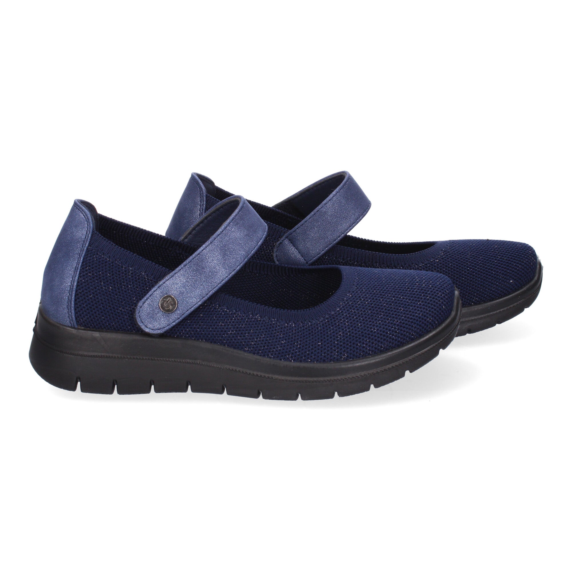 Zapatilla Plana Comoda para Mujer Elastica Marino