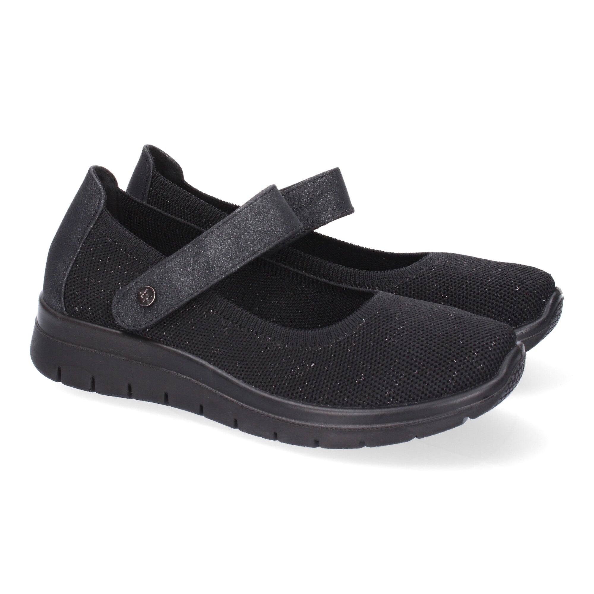 Zapatilla Plana Comoda para Mujer Elastica Negra