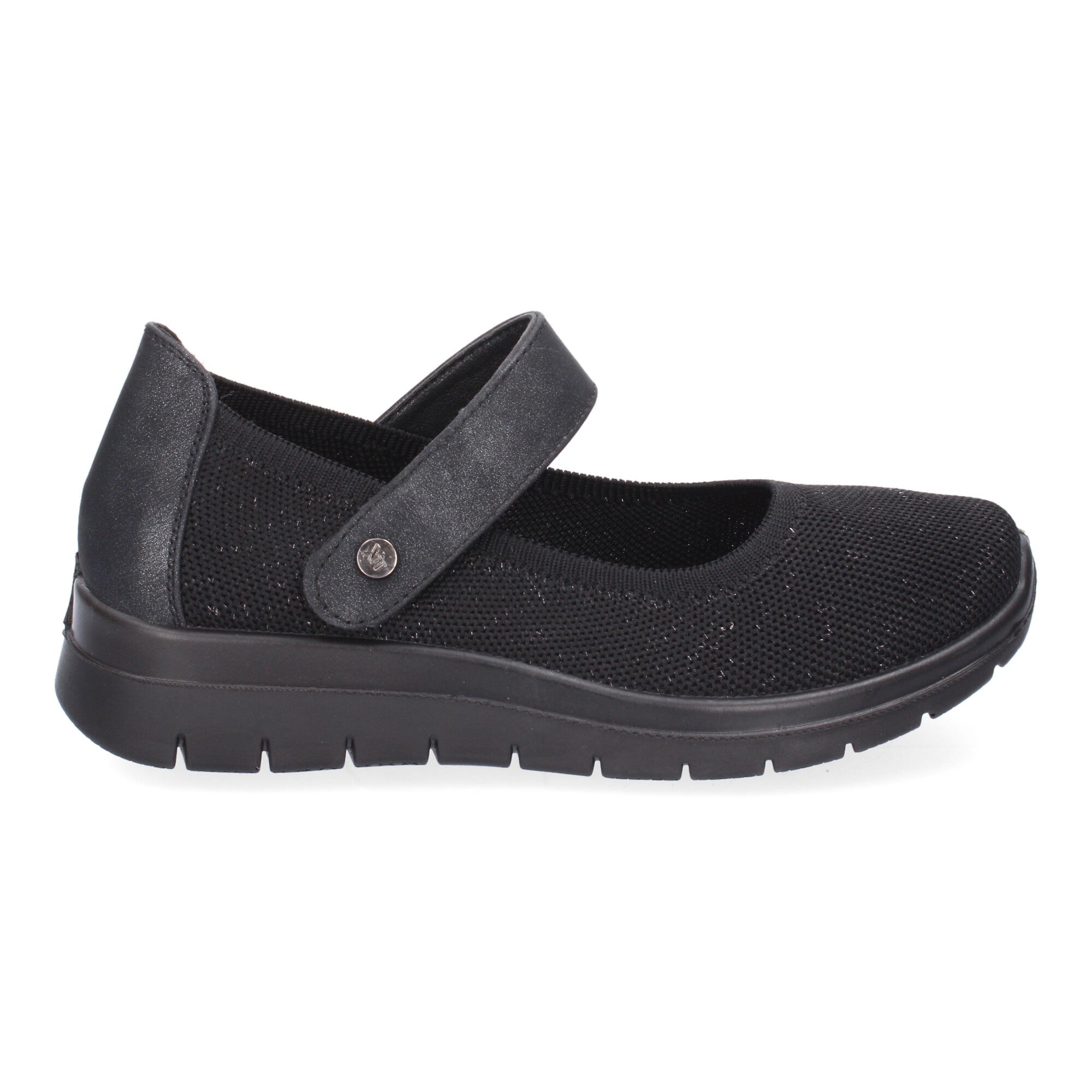 Zapatilla Plana Comoda para Mujer Elastica Negra