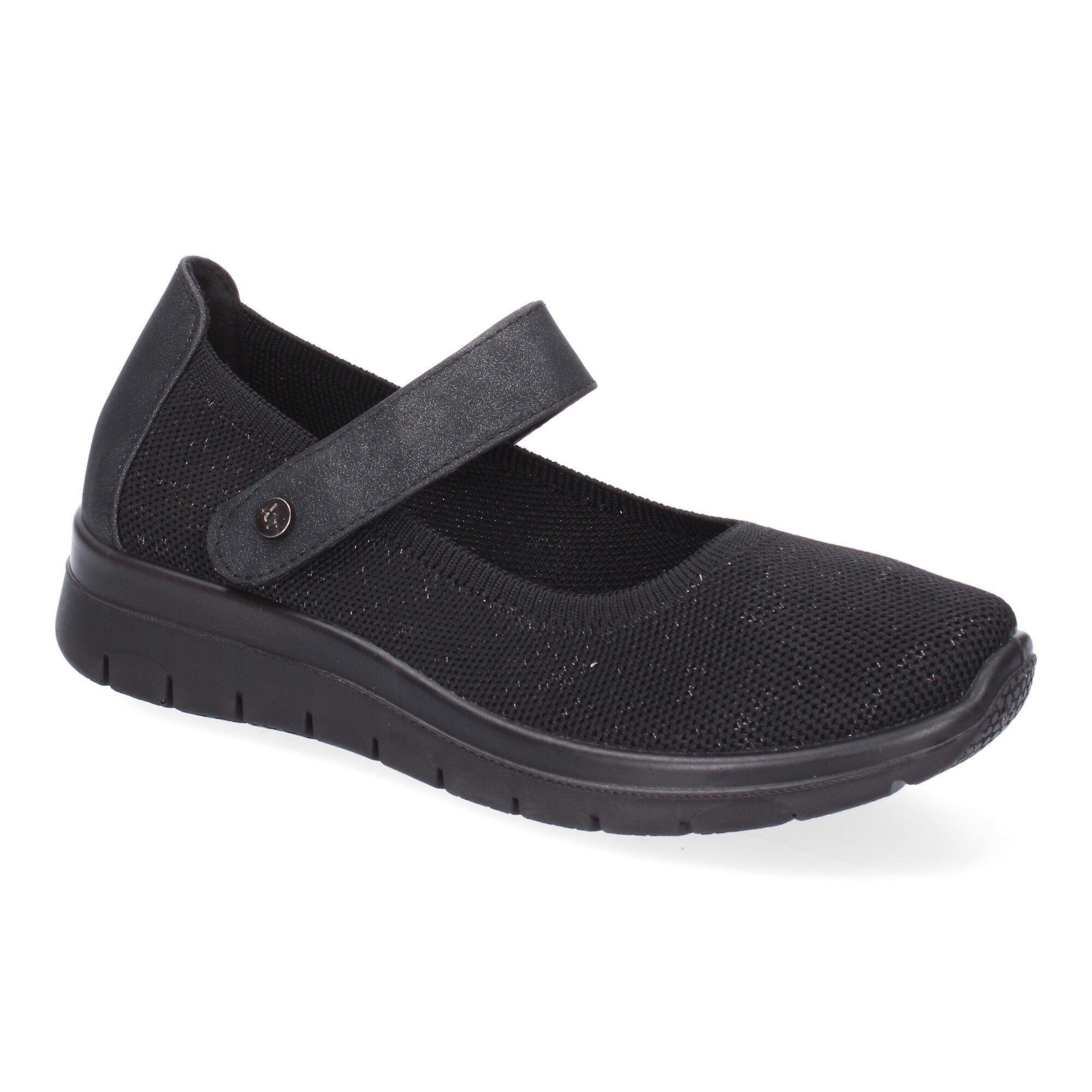 Zapatilla Plana Comoda para Mujer Elastica Negra