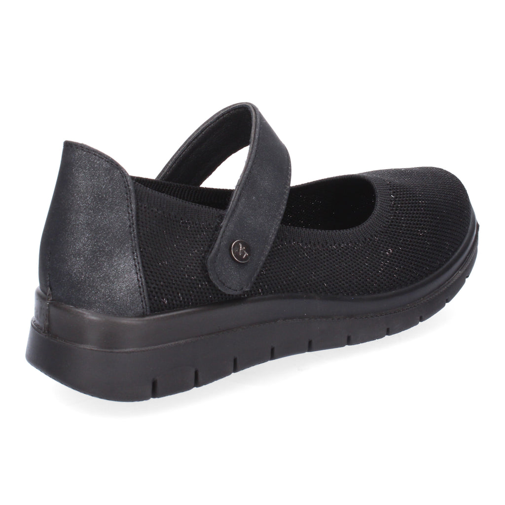 Zapatilla Plana Comoda para Mujer Elastica Negra